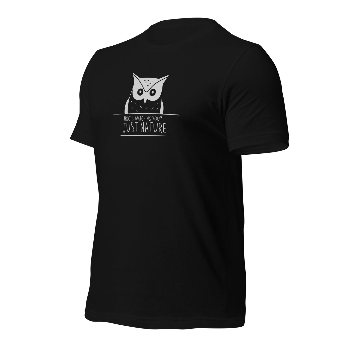 Staple Eco T-Shirt: 'Hoo’s Watching You? Just Nature' in Fall | Ethical Owl Clothing USA Dudeily