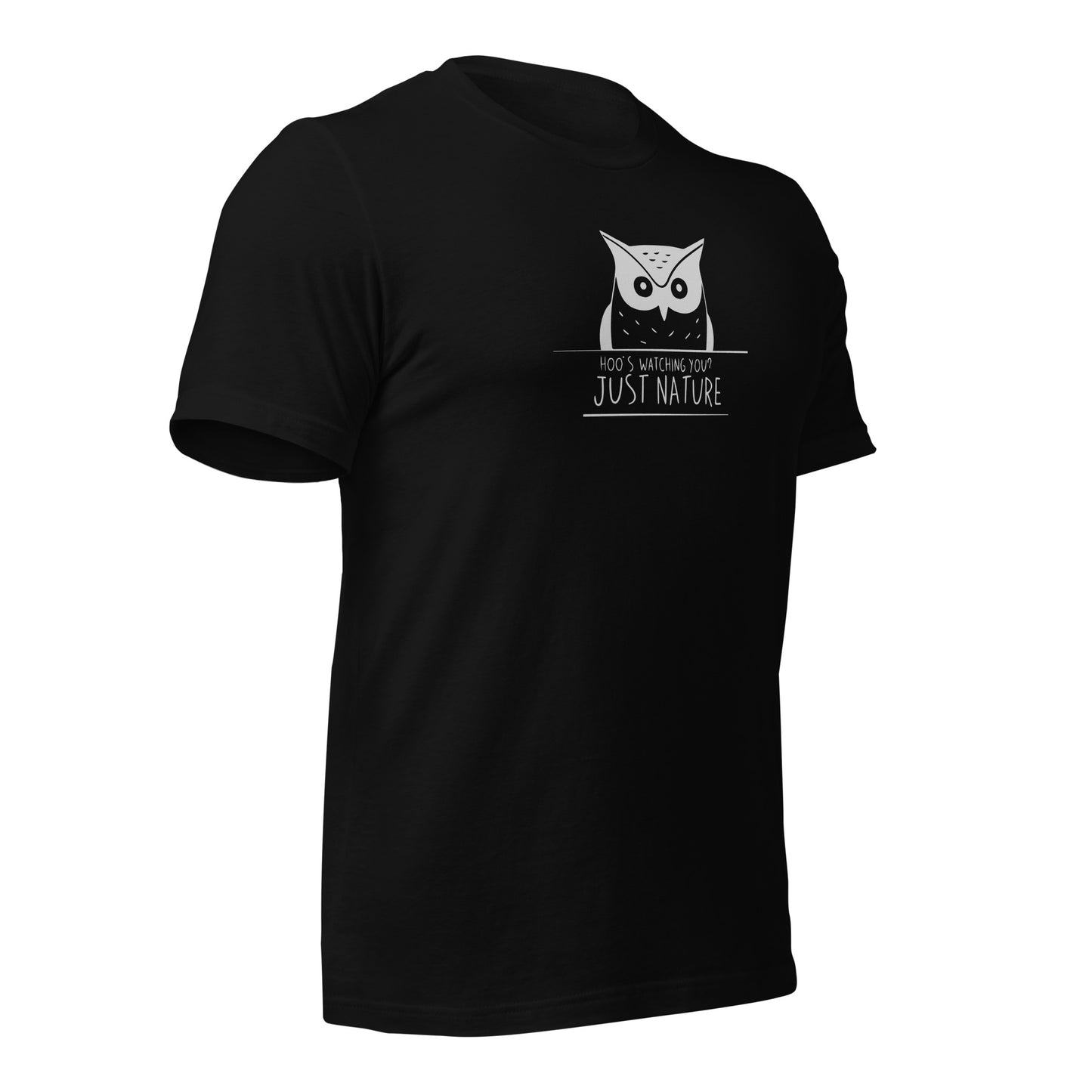 Staple Eco T-Shirt: 'Hoo’s Watching You? Just Nature' in Fall | Ethical Owl Clothing USA Dudeily