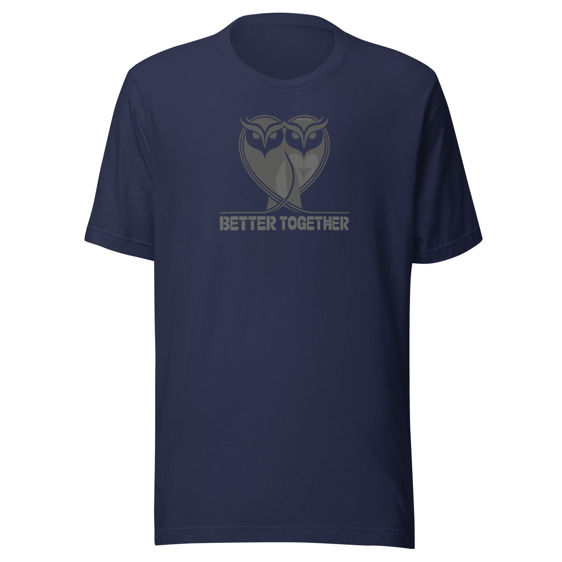 Unisex Staple Eco T-Shirt – Eco-Friendly Owl Clothing “Better Together” Printed Organic Apparel Navy Dudeily