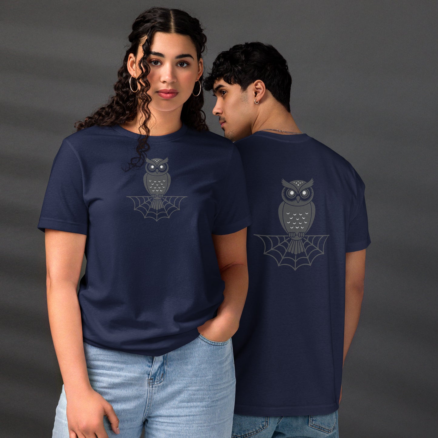 Unisex Staple Eco T-Shirt: Halloween Owl Sustainable Style USA Dudeily