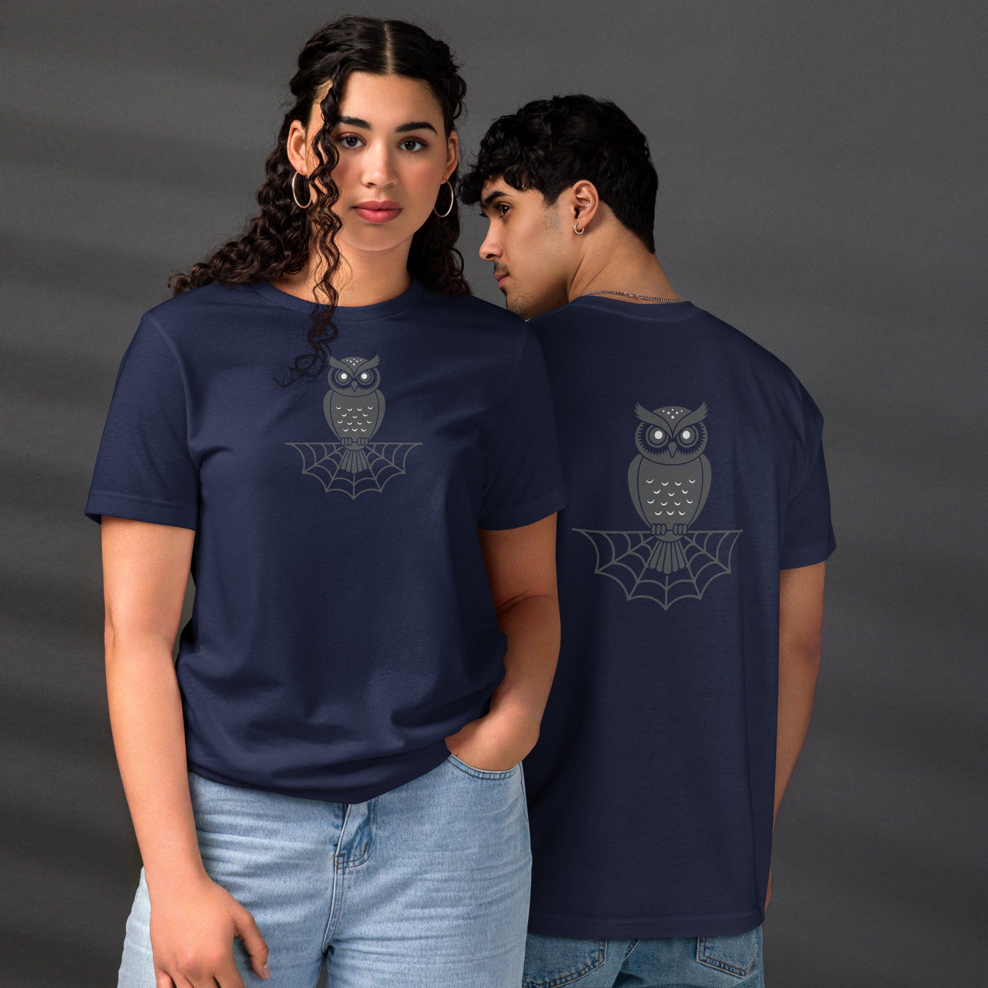 Unisex Staple Eco T-Shirt: Halloween Owl Sustainable Style USA Dudeily