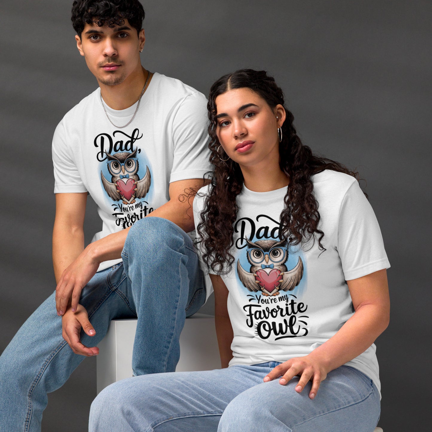Unisex Staple Eco T-Shirt – Owl Themed Sustainable Father’s Day Gift by Dudeily Dudeily