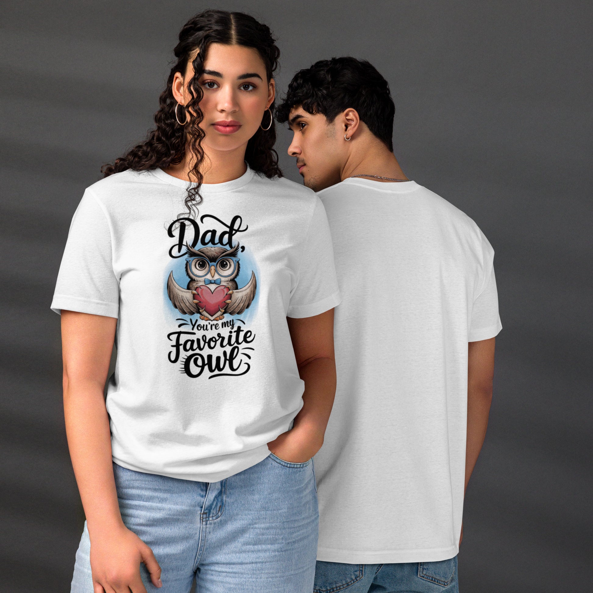 Unisex Staple Eco T-Shirt – Owl Themed Sustainable Father’s Day Gift by Dudeily Dudeily