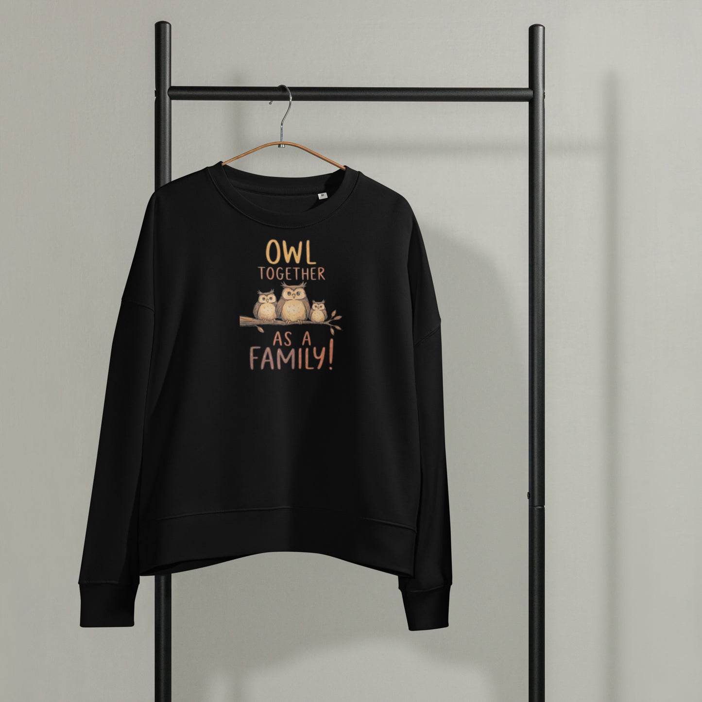 OwlSpirit Women’s Organic Crew Neck Sweatshirt – Nature-Inspired Warmth Dudeily