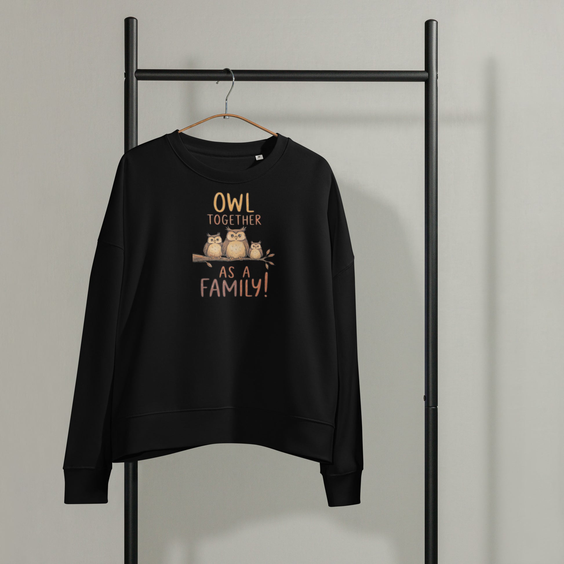 OwlSpirit Women’s Organic Crew Neck Sweatshirt – Nature-Inspired Warmth Dudeily