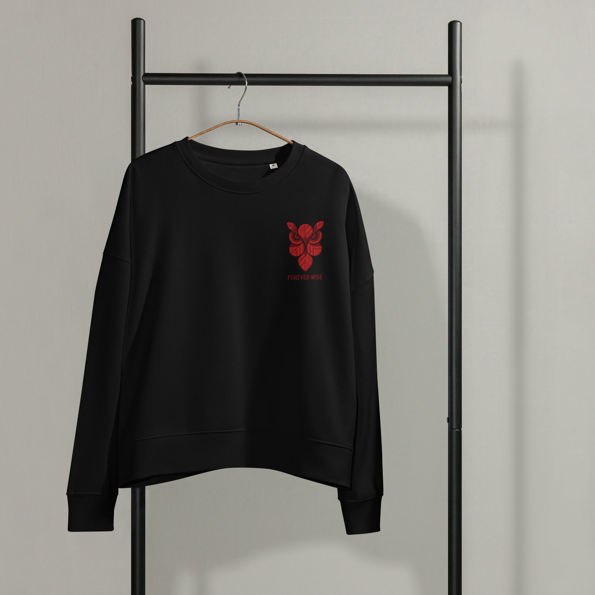 Owl Women’s Organic Crew Neck Sweatshirt: 'Forever Wise' in Fall | Sustainable Fashion USA Dudeily