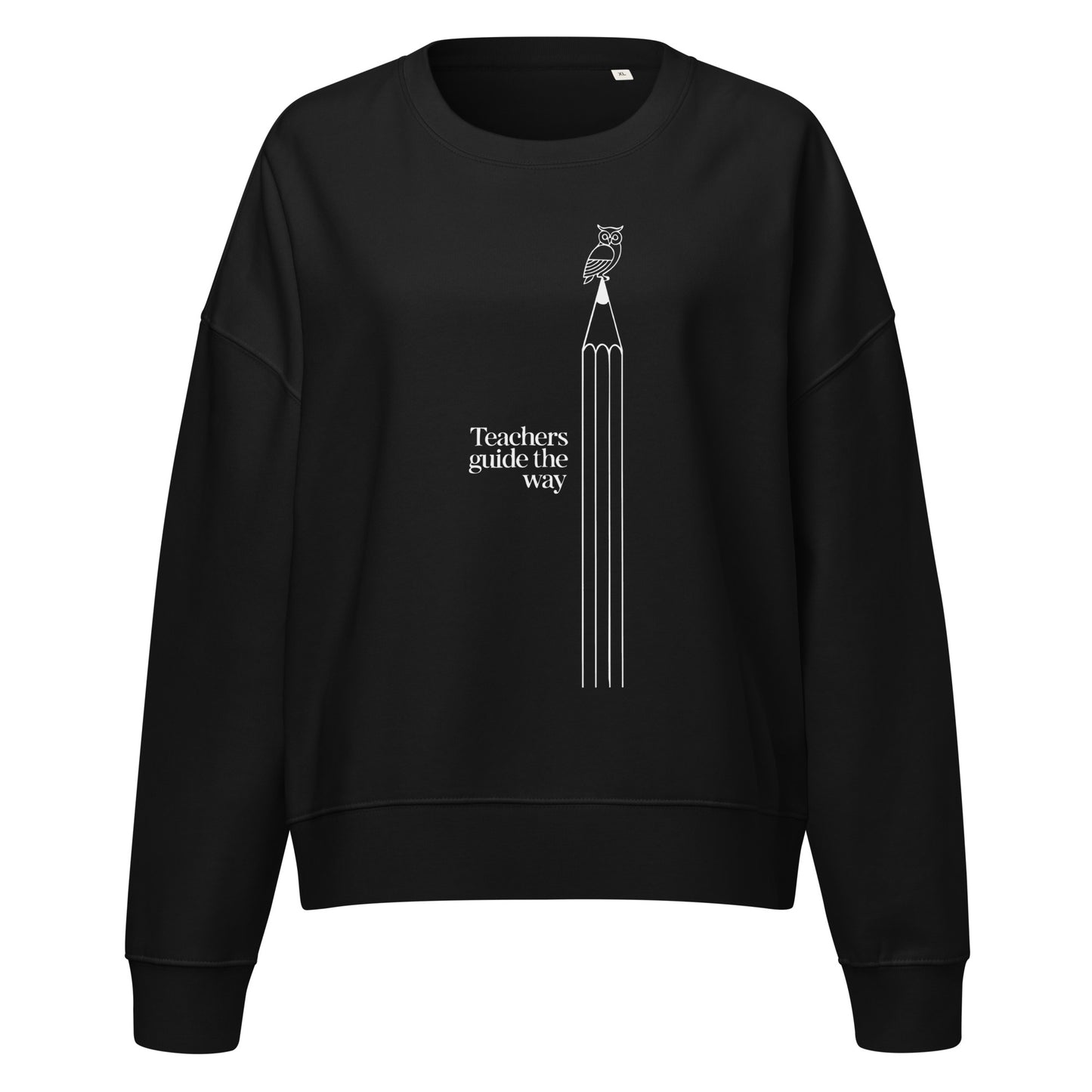 Women’s organic crew neck sweatshirt Black Dudeily