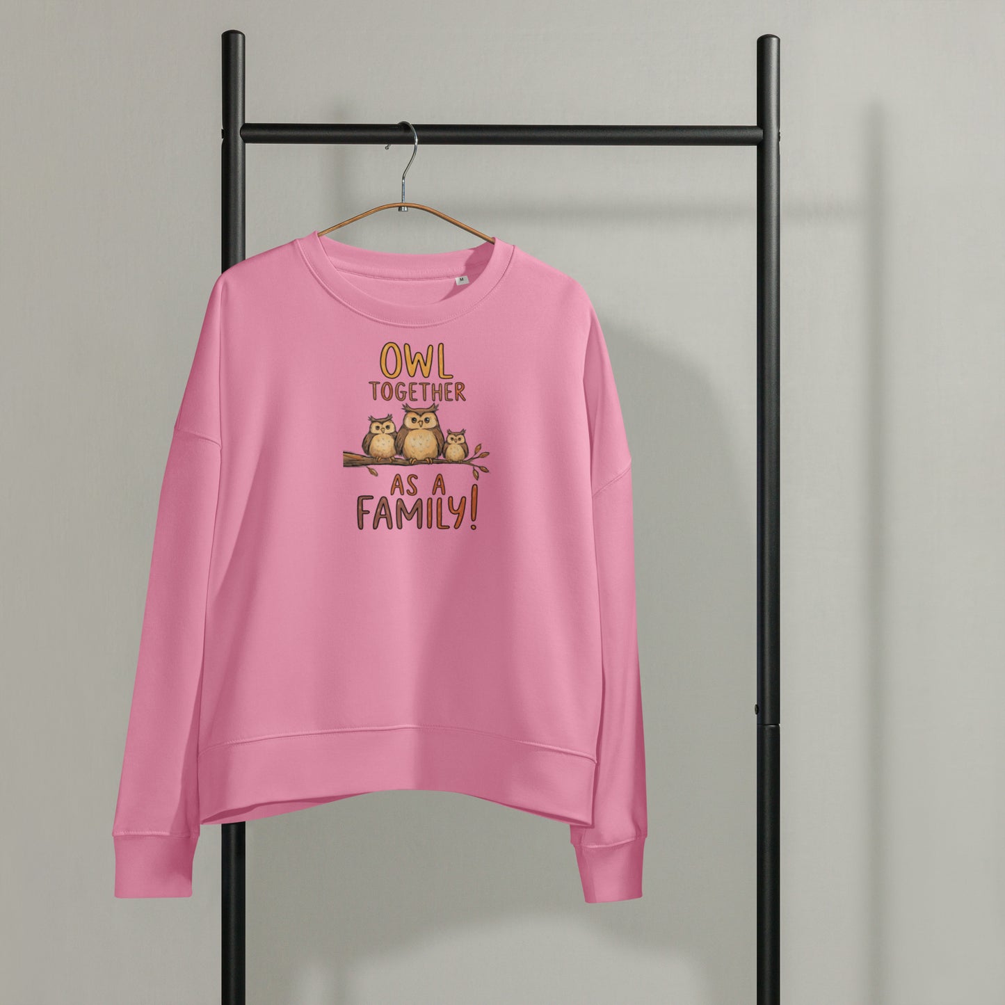 OwlSpirit Women’s Organic Crew Neck Sweatshirt – Nature-Inspired Warmth Dudeily