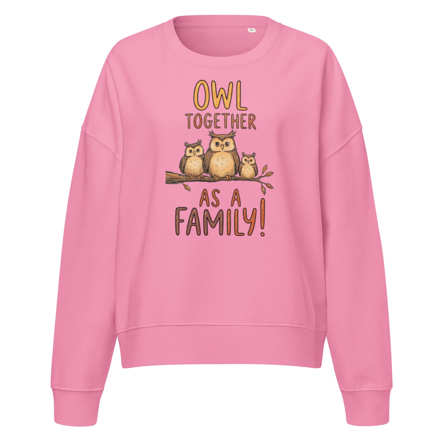 OwlSpirit Women’s Organic Crew Neck Sweatshirt – Nature-Inspired Warmth Dudeily