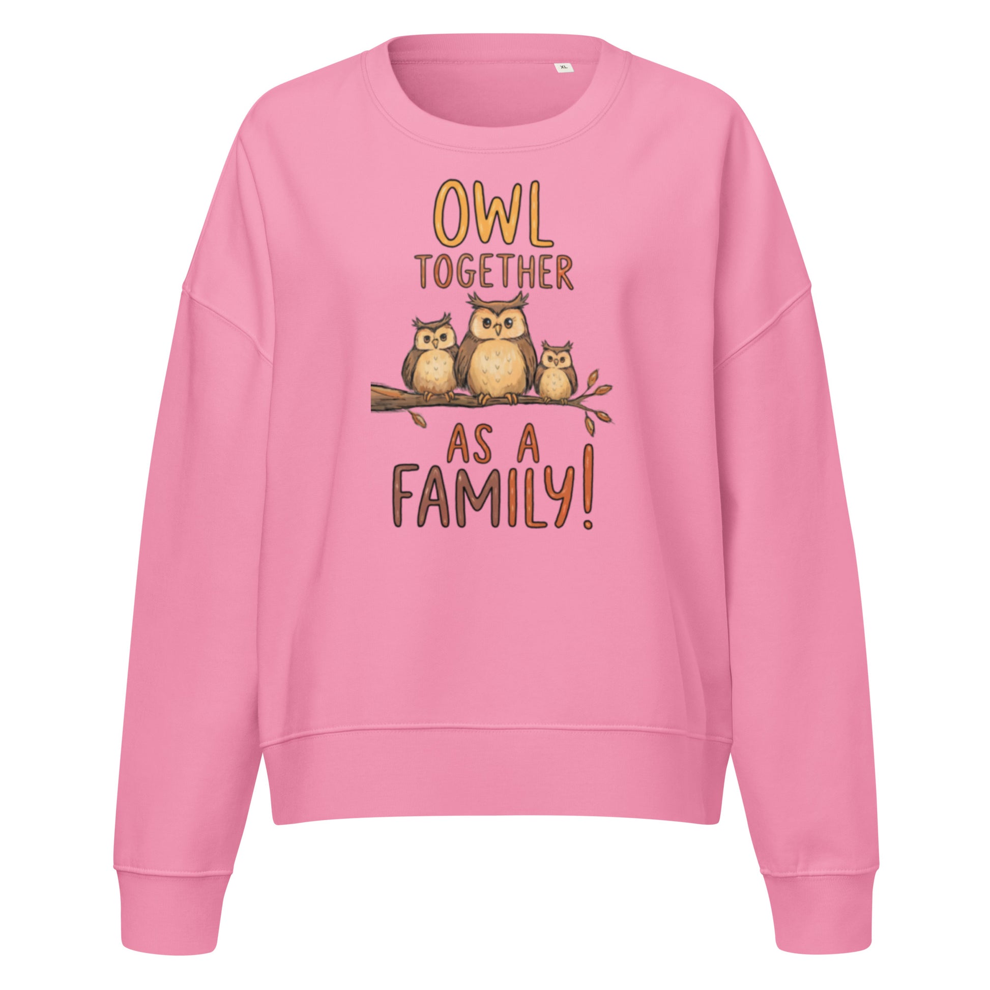 OwlSpirit Women’s Organic Crew Neck Sweatshirt – Nature-Inspired Warmth Dudeily