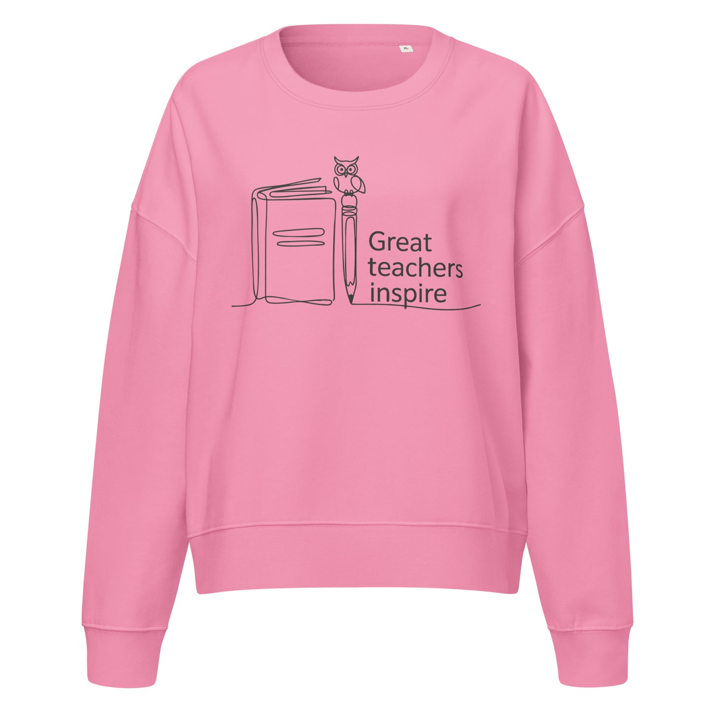 Women’s organic crew neck sweatshirt Bubble Pink Dudeily
