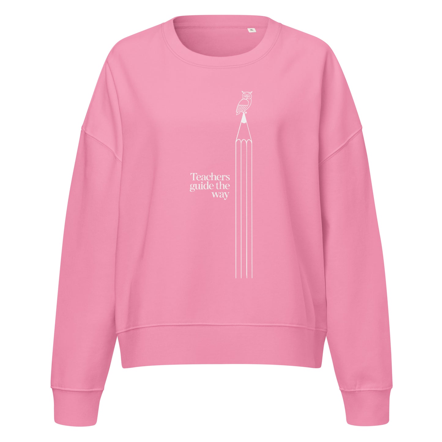 Women’s organic crew neck sweatshirt Bubble Pink Dudeily