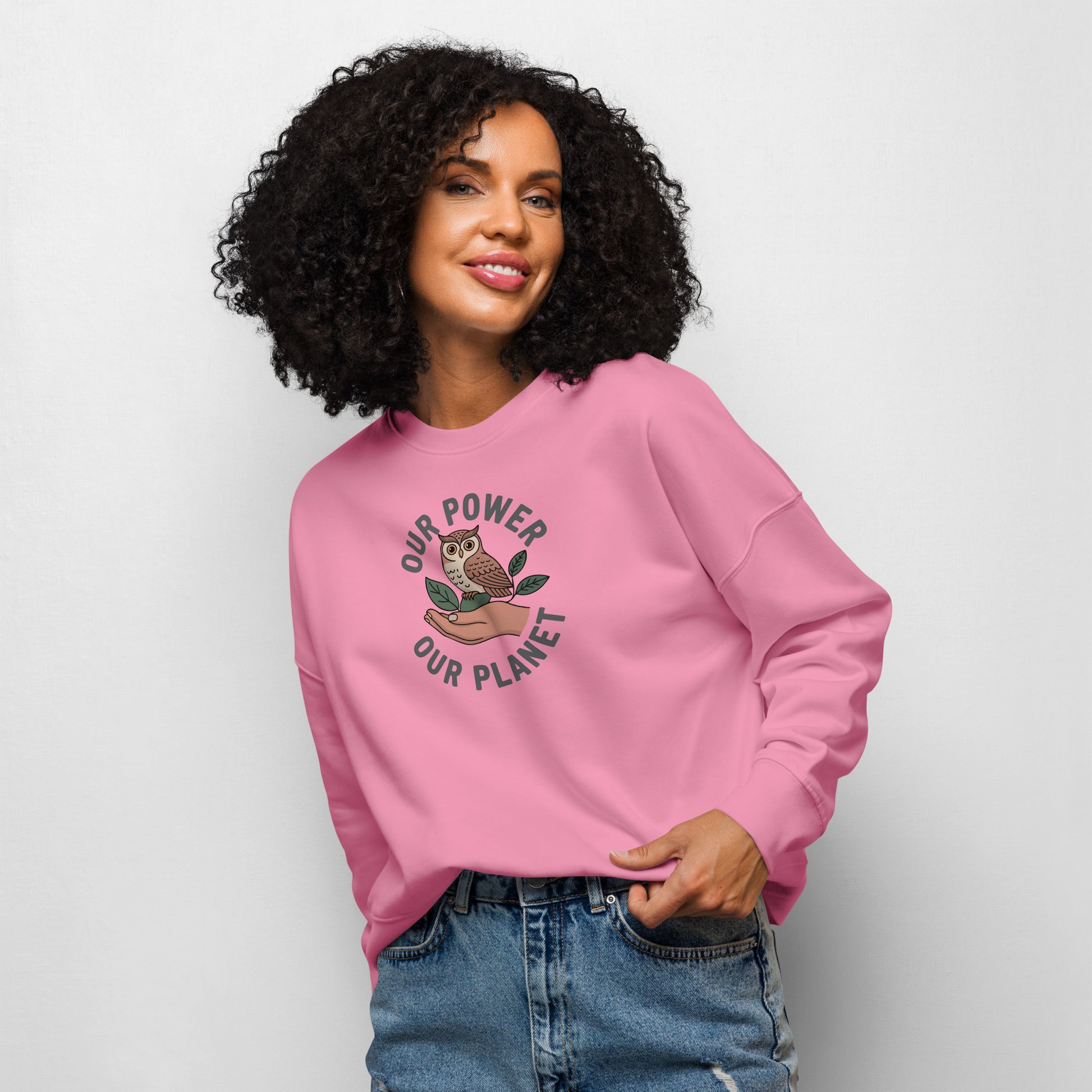 Women’s organic crew neck sweatshirt Dudeily