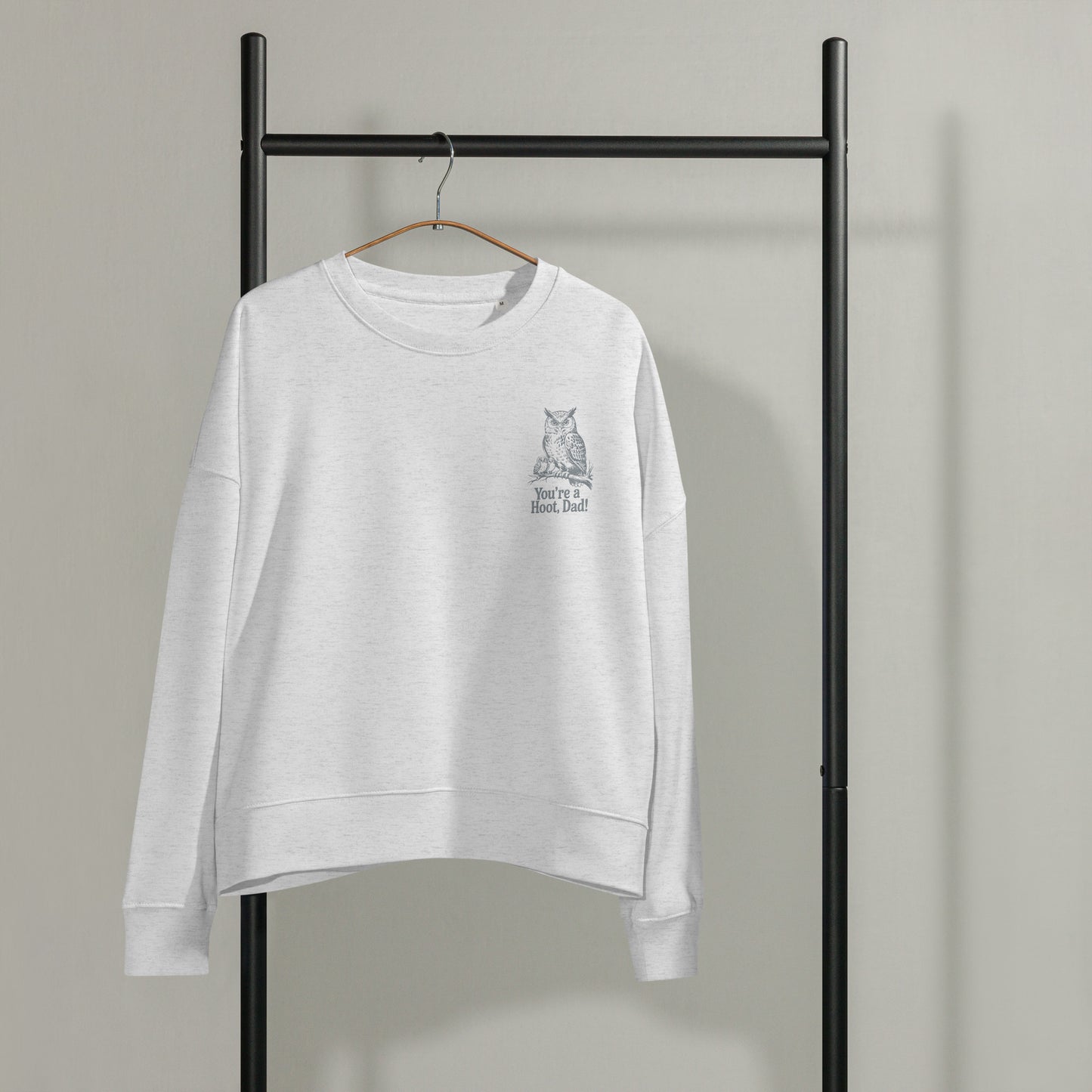 Owl-Themed Women's Organic Crew Neck Sweatshirt | Sustainable & Eco-Friendly Fashion for Nature Lovers Dudeily