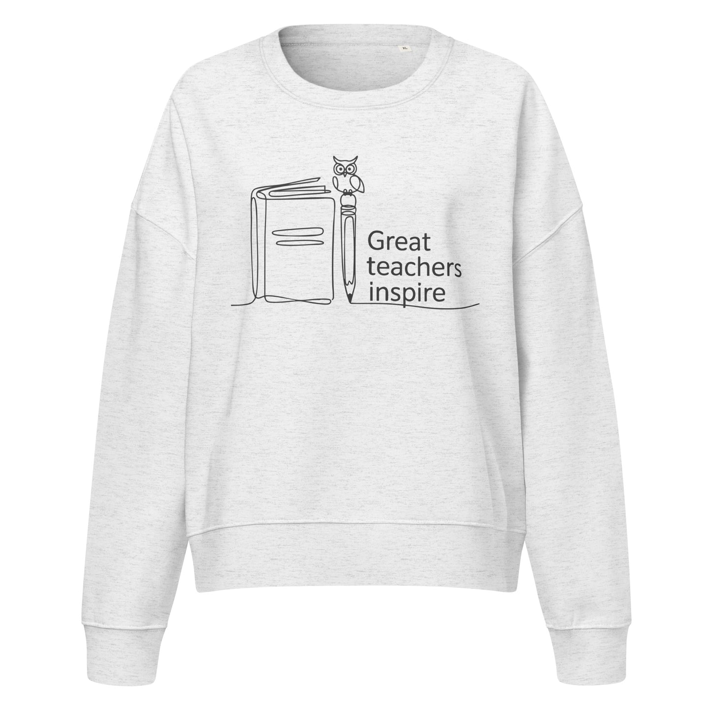 Women’s organic crew neck sweatshirt Cool Heather Grey Dudeily