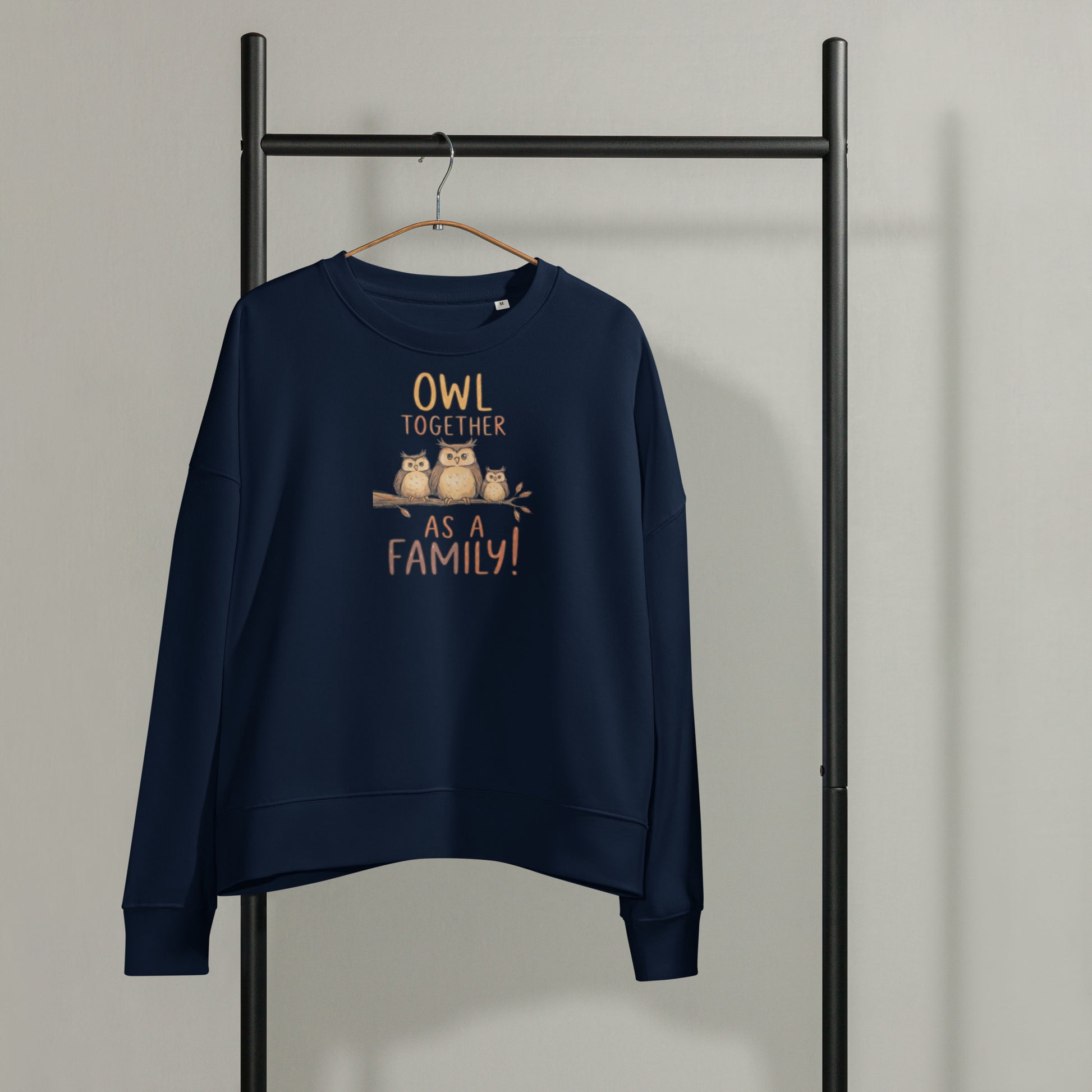 OwlSpirit Women’s Organic Crew Neck Sweatshirt – Nature-Inspired Warmth Dudeily