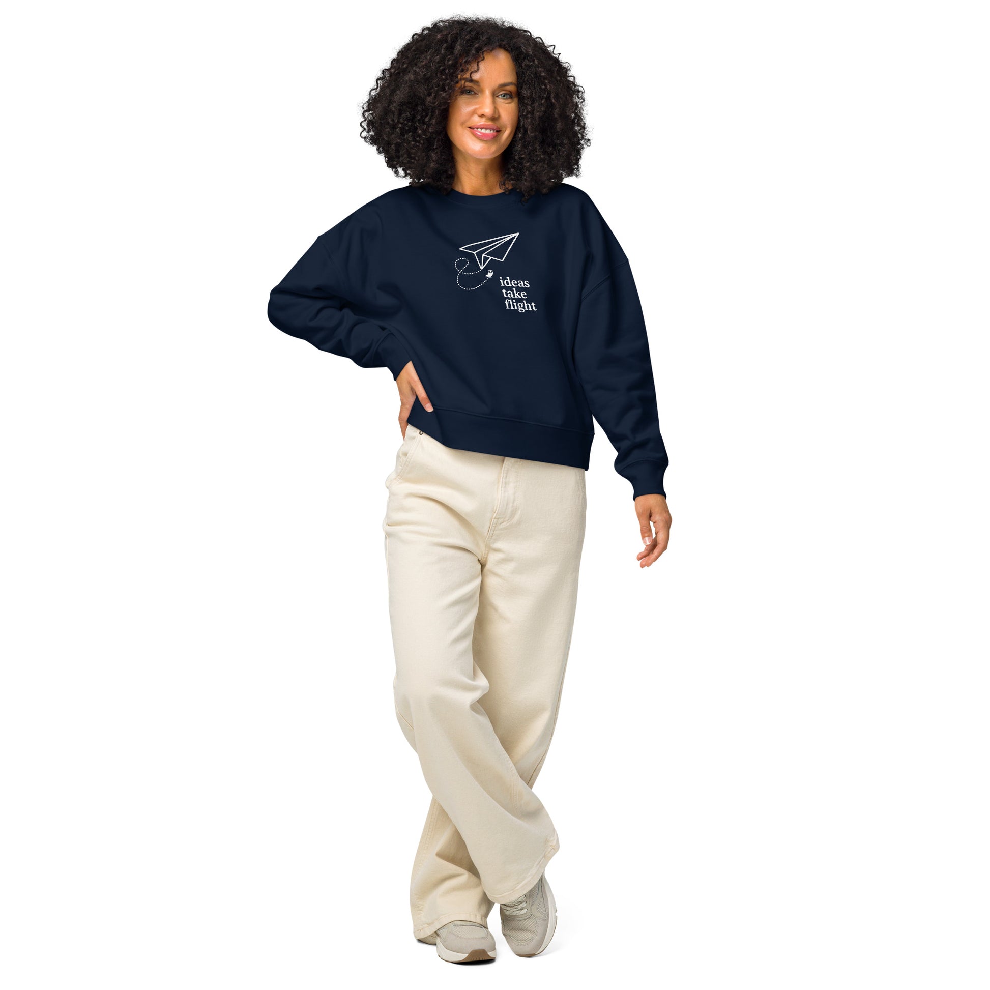 Women’s organic crew neck sweatshirt Dudeily
