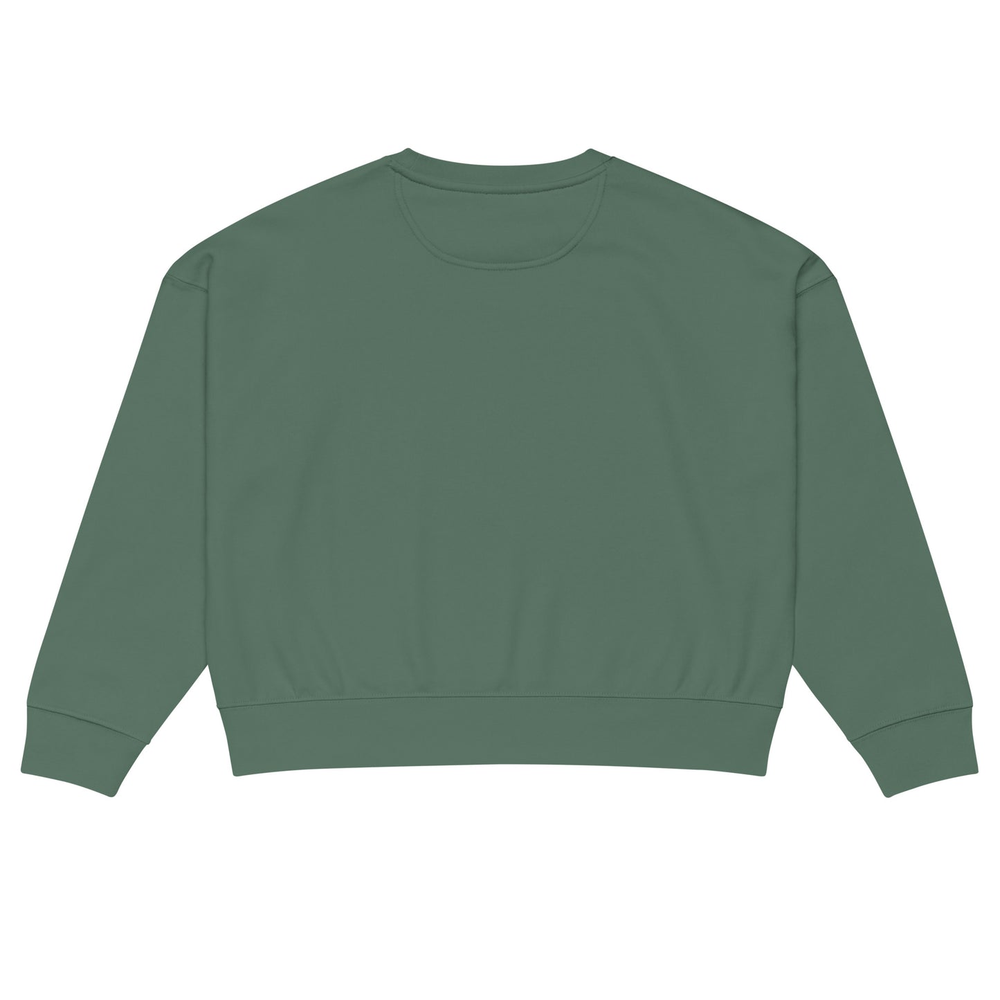 Women’s Organic Crew Neck Sweatshirt "Grow With Care" – Embroidered Eco-Friendly Owl Clothing Dudeily