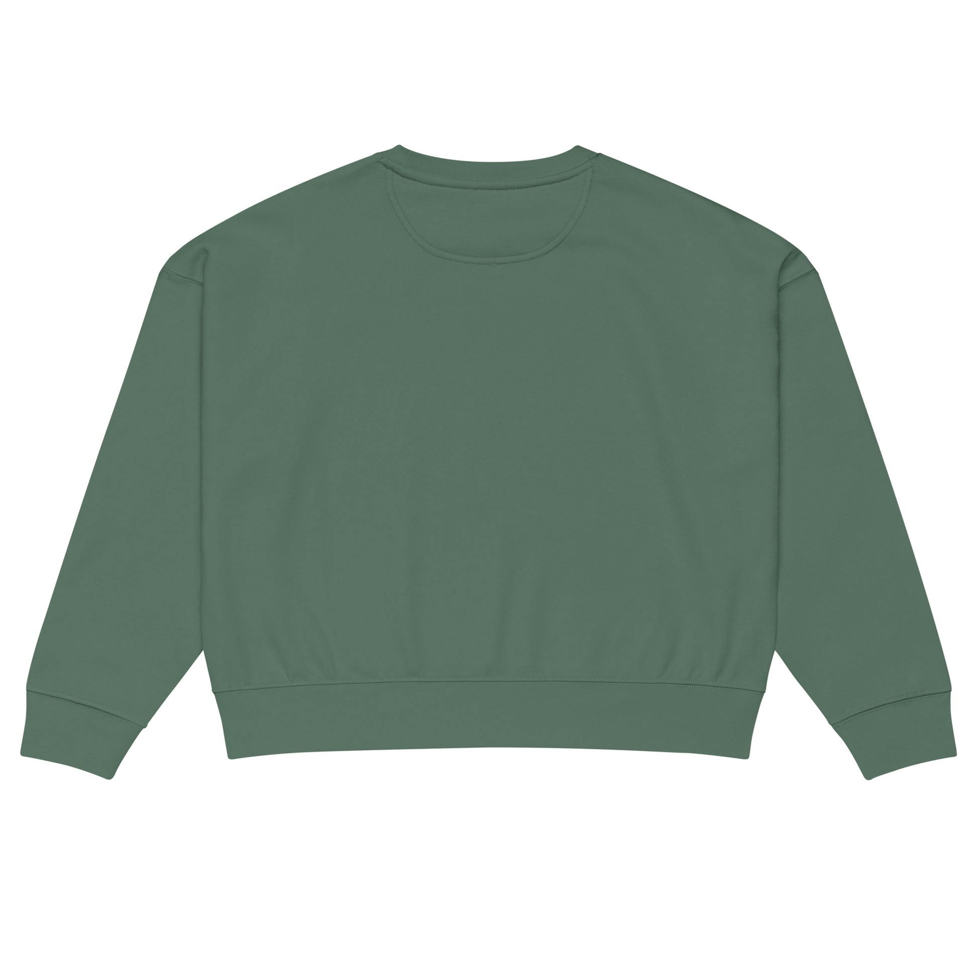 Women’s Organic Crew Neck Sweatshirt "Grow With Care" – Embroidered Eco-Friendly Owl Clothing Dudeily