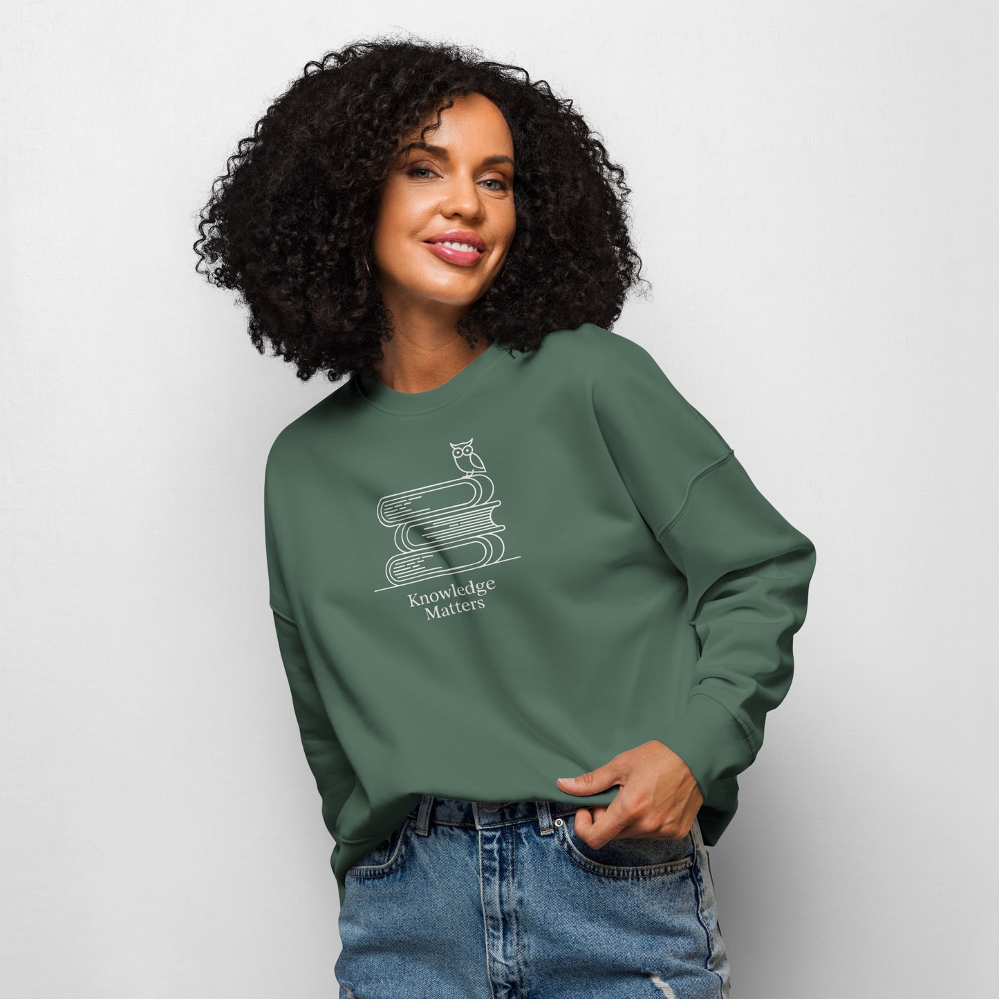 Women’s organic crew neck sweatshirt Dudeily