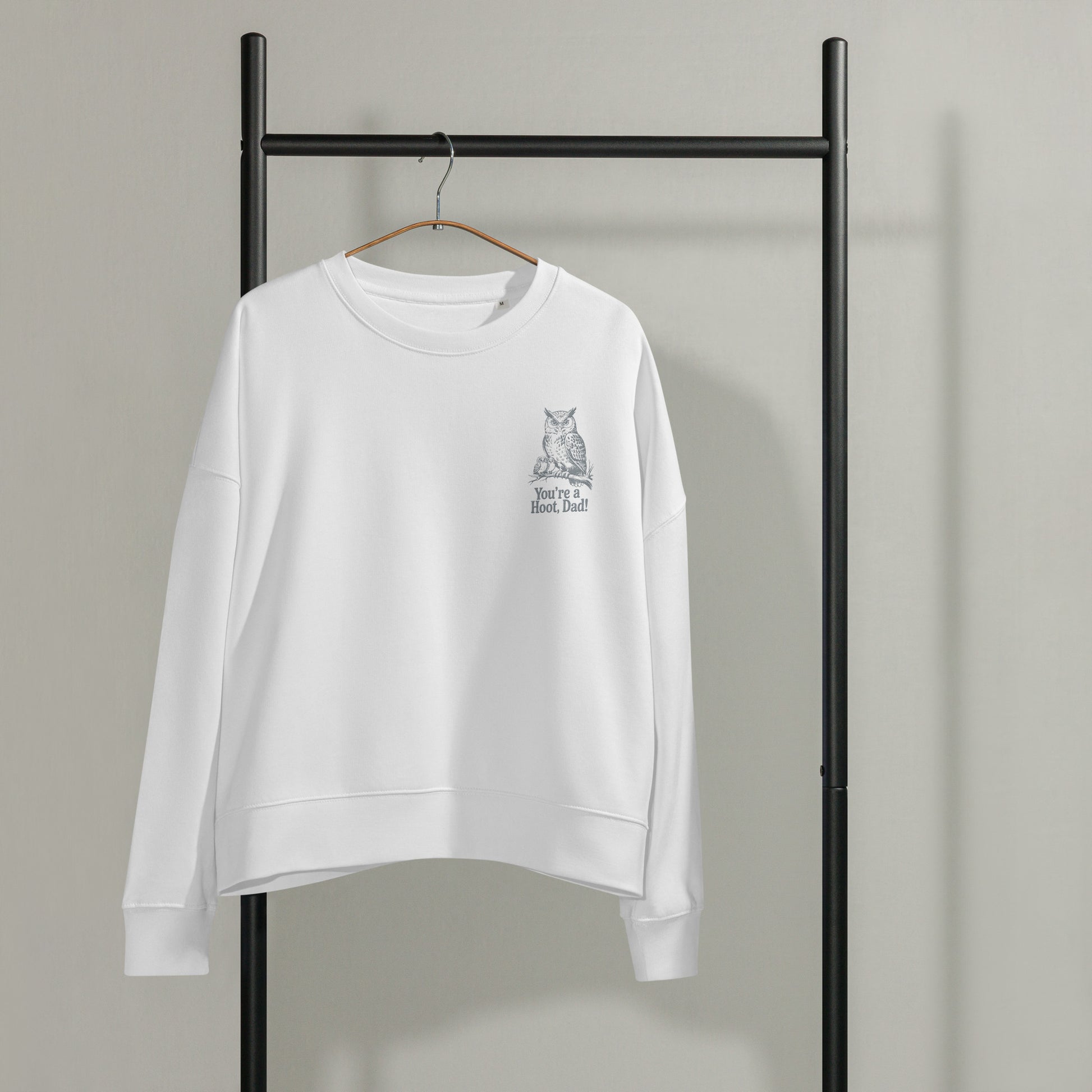 Owl-Themed Women's Organic Crew Neck Sweatshirt | Sustainable & Eco-Friendly Fashion for Nature Lovers Dudeily