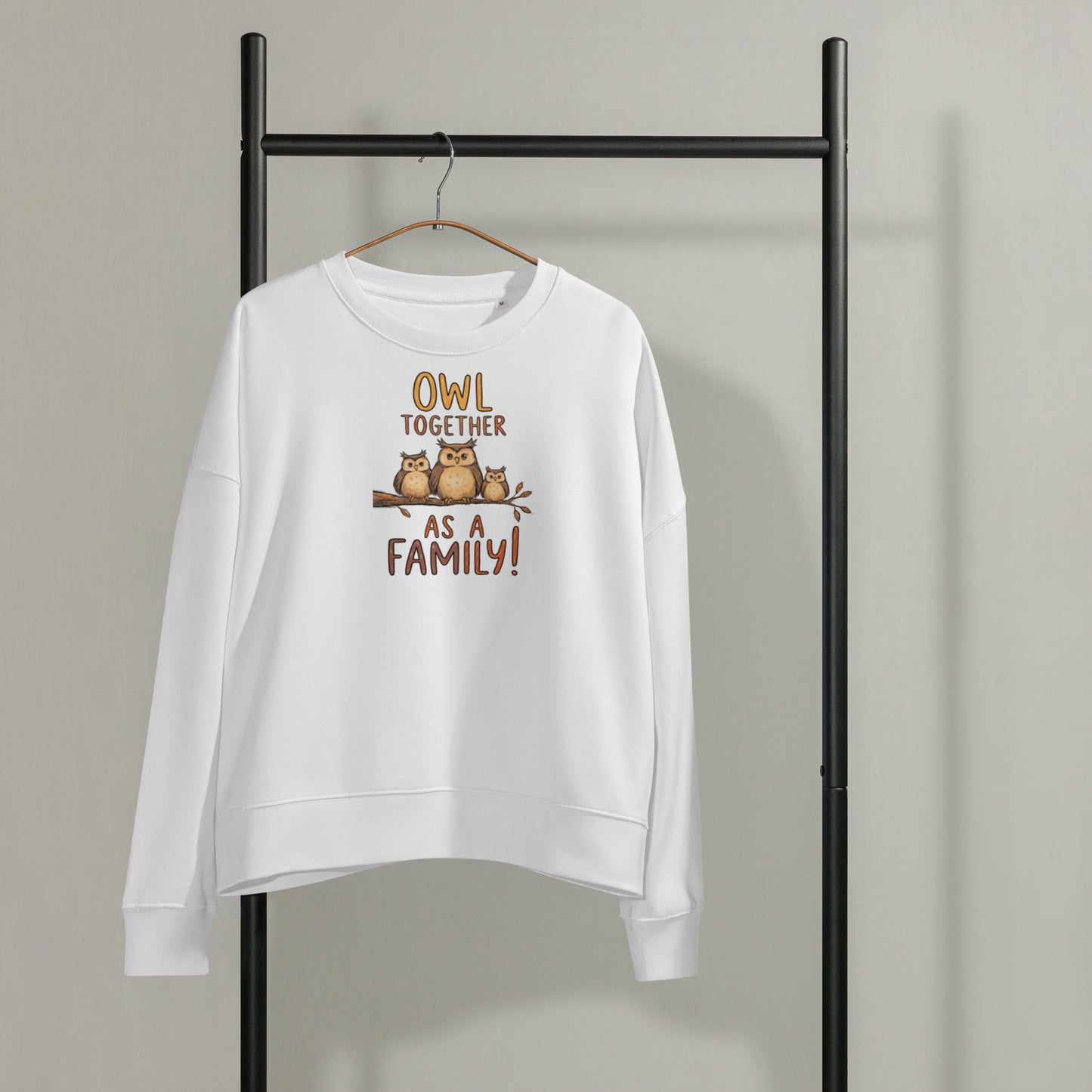 OwlSpirit Women’s Organic Crew Neck Sweatshirt – Nature-Inspired Warmth Dudeily