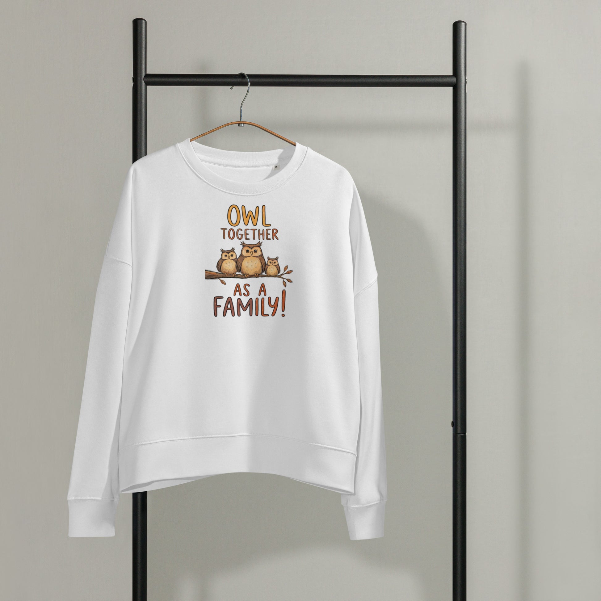 OwlSpirit Women’s Organic Crew Neck Sweatshirt – Nature-Inspired Warmth Dudeily