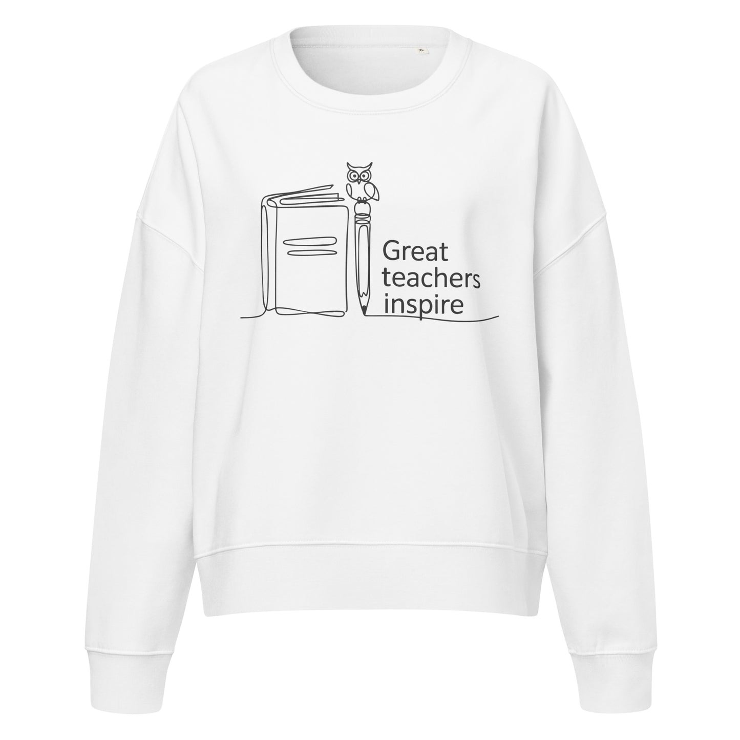 Women’s organic crew neck sweatshirt White Dudeily