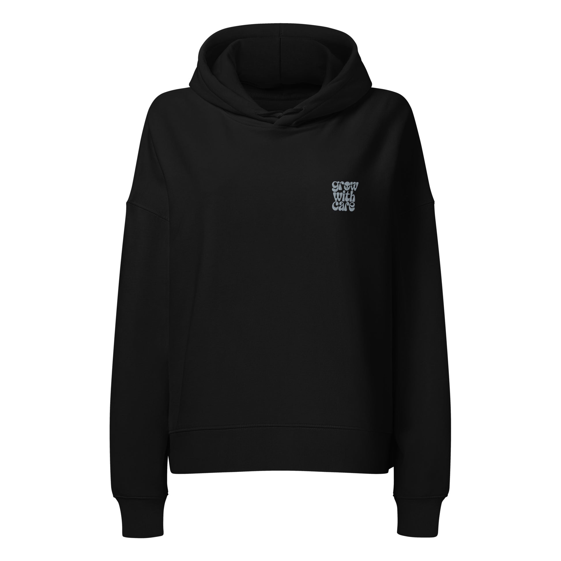 Eco-Friendly Owl Clothing Embroidered Women’s Organic Mid-Weight Hoodie "Grow With Care" Dudeily