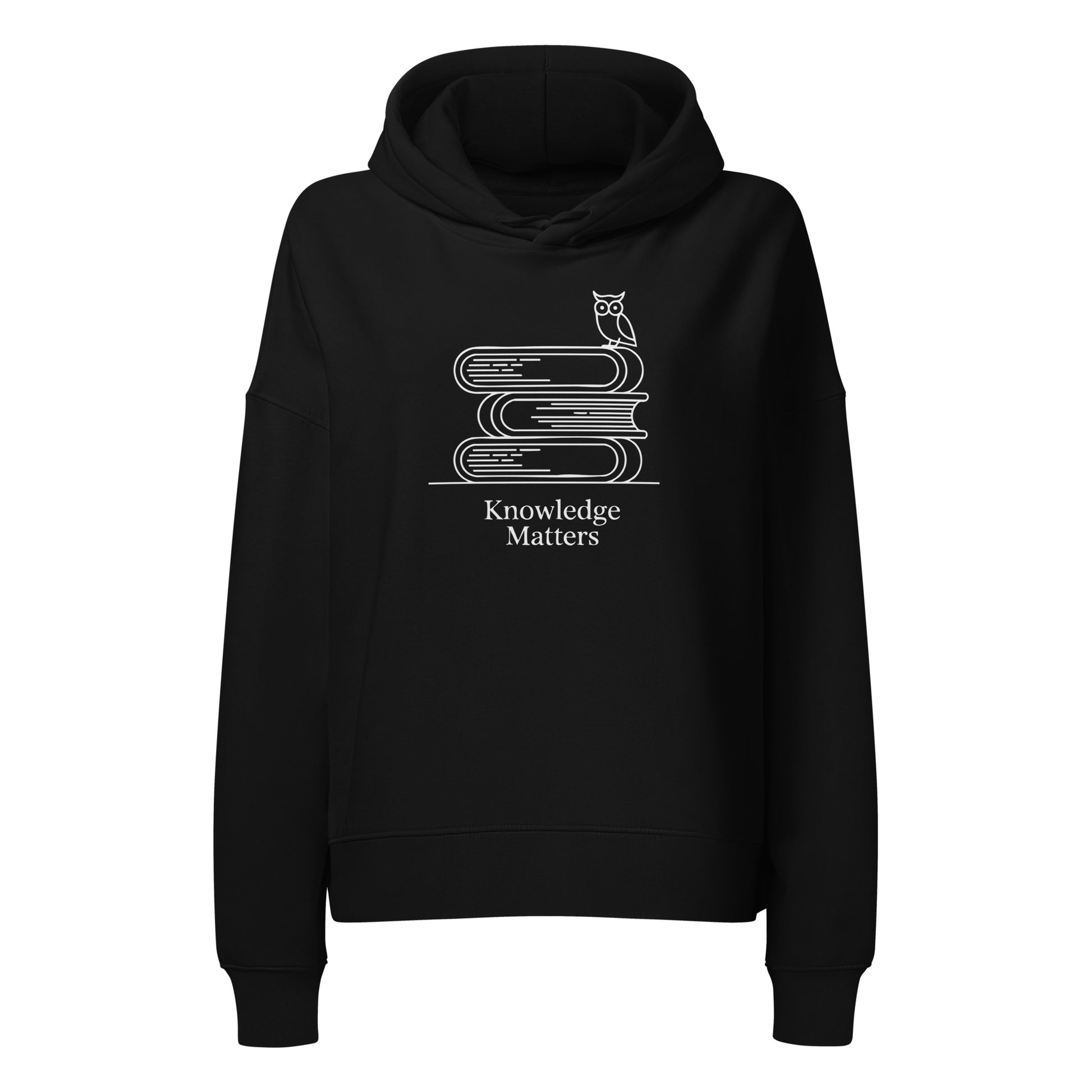 Women’s organic mid-weight hoodie Black Dudeily