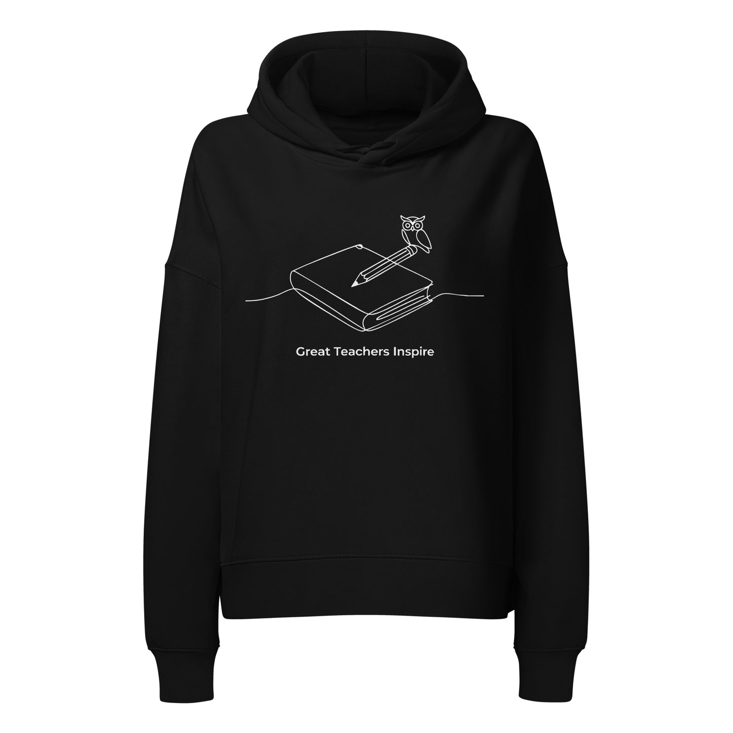 Women’s organic mid-weight hoodie Black Dudeily