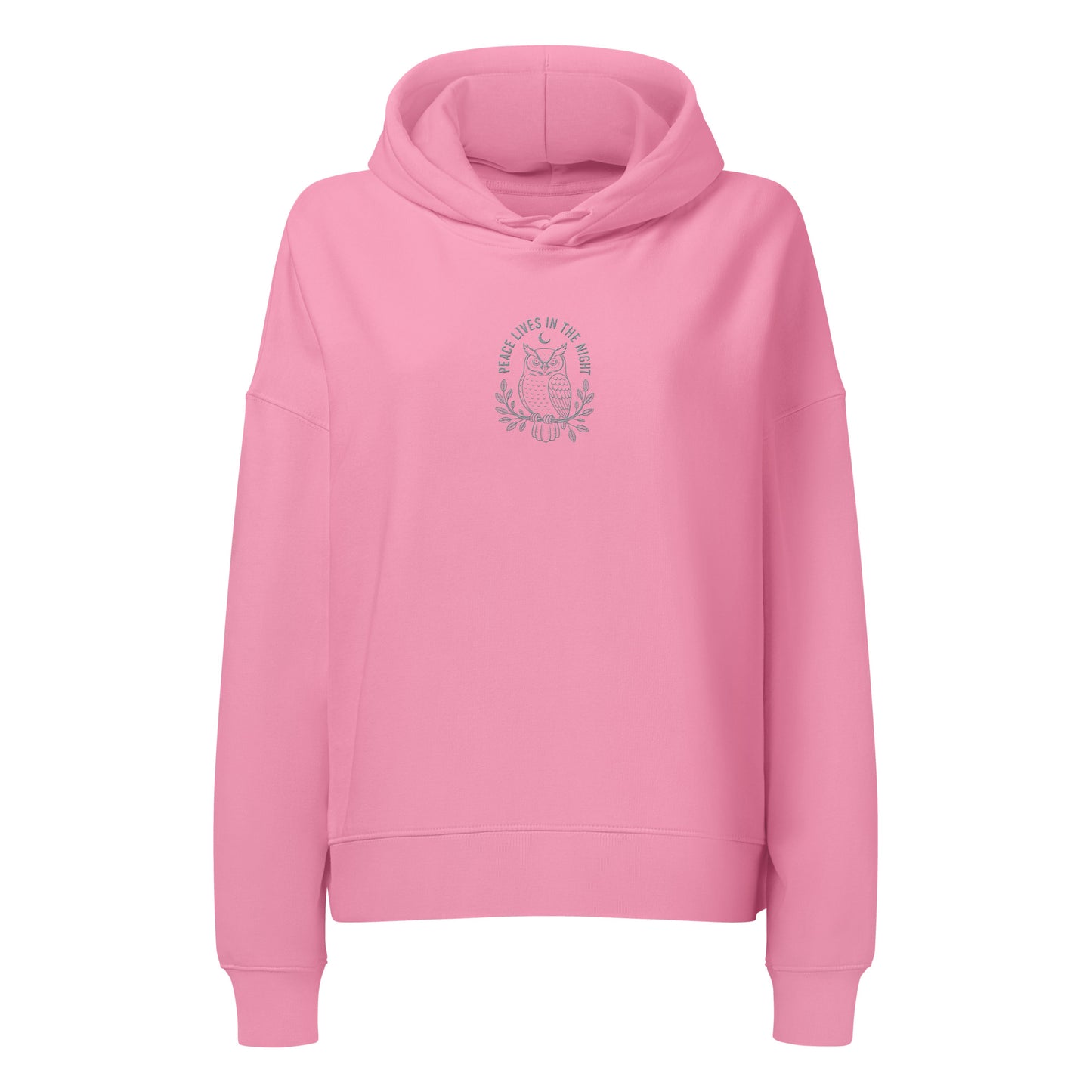 Owl Women’s Organic Mid-Weight Hoodie – "Peace Lives in the Night" | Sustainable Fashion Dudeily