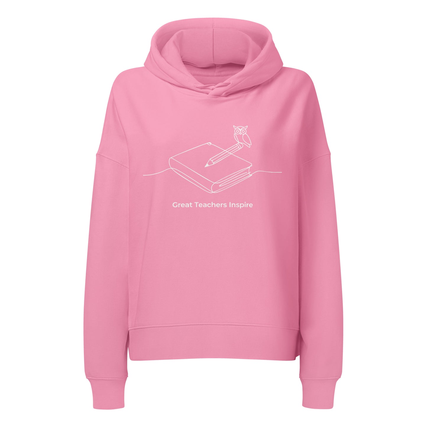 Women’s organic mid-weight hoodie Bubble Pink Dudeily