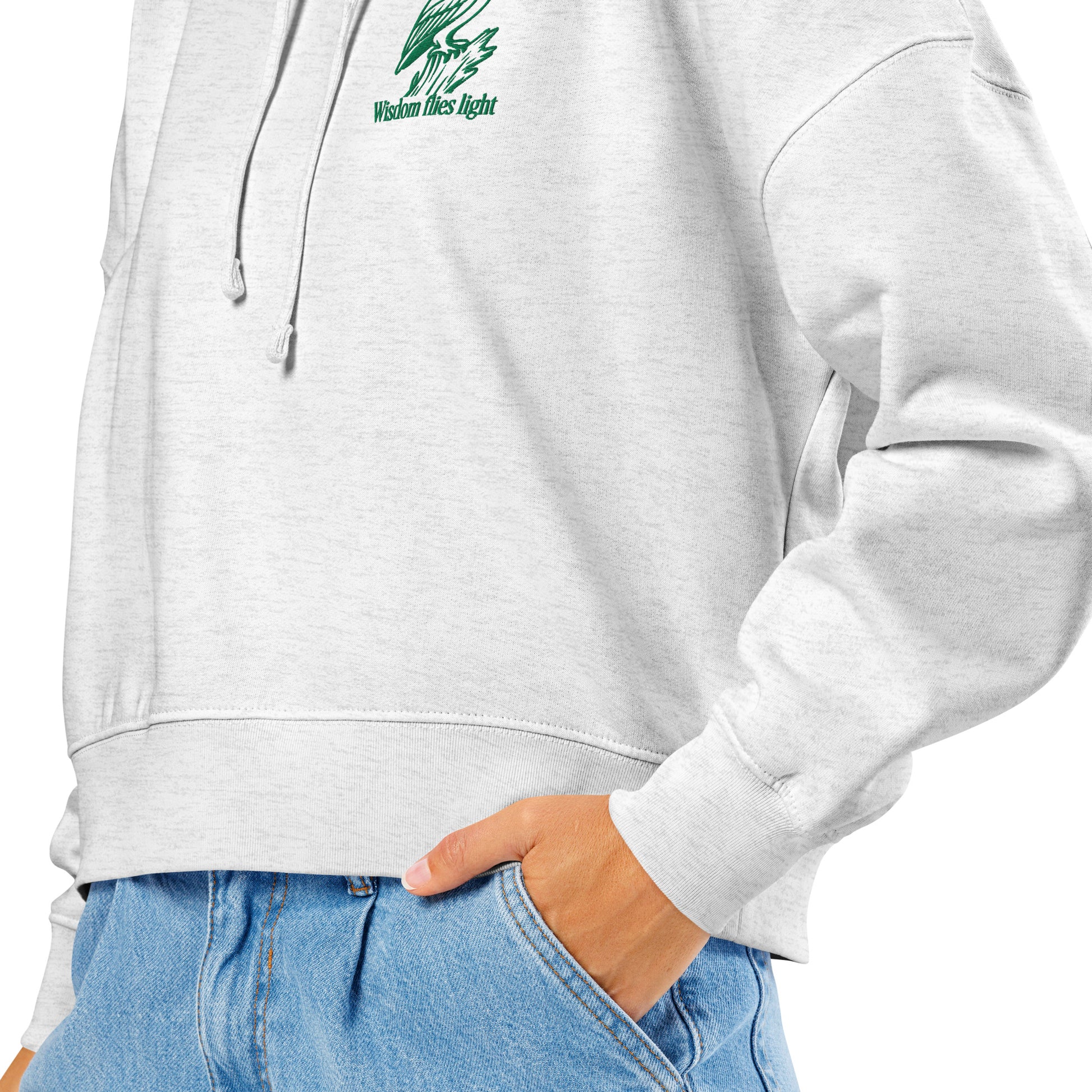 Owl Women’s Organic Mid-Weight Hoodie: 'Wisdom Flies Light' in Fall | Sustainable Fashion Dudeily