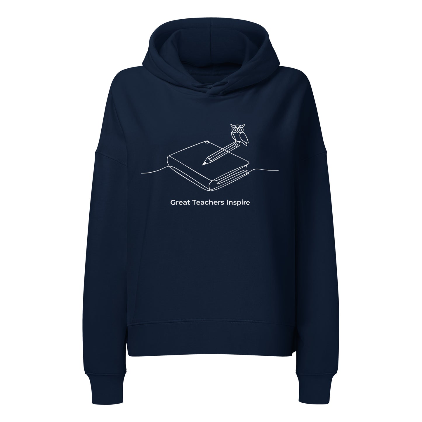 Women’s organic mid-weight hoodie French Navy Dudeily