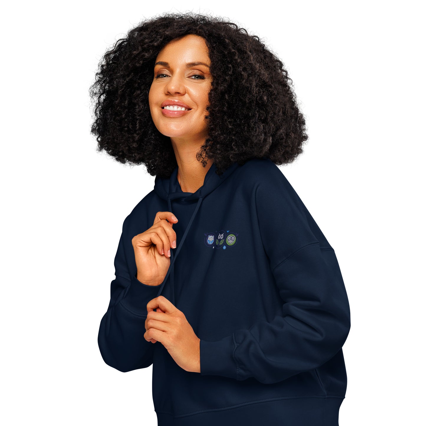 Women’s Organic Mid-Weight Hoodie: Nature’s Union | Owl Embroidered Sustainable Fashion by Dudeily Dudeily