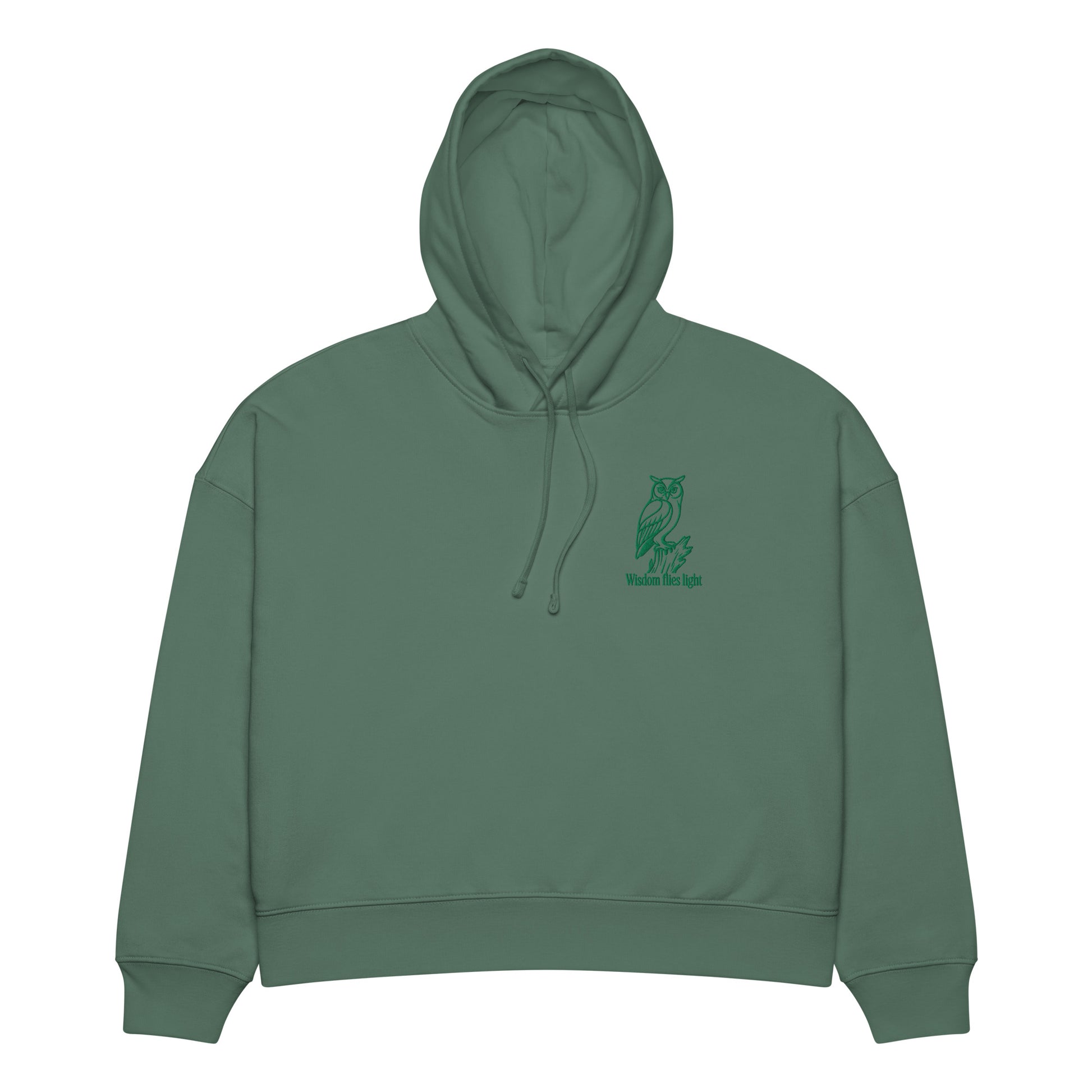 Owl Women’s Organic Mid-Weight Hoodie: 'Wisdom Flies Light' in Fall | Sustainable Fashion Dudeily