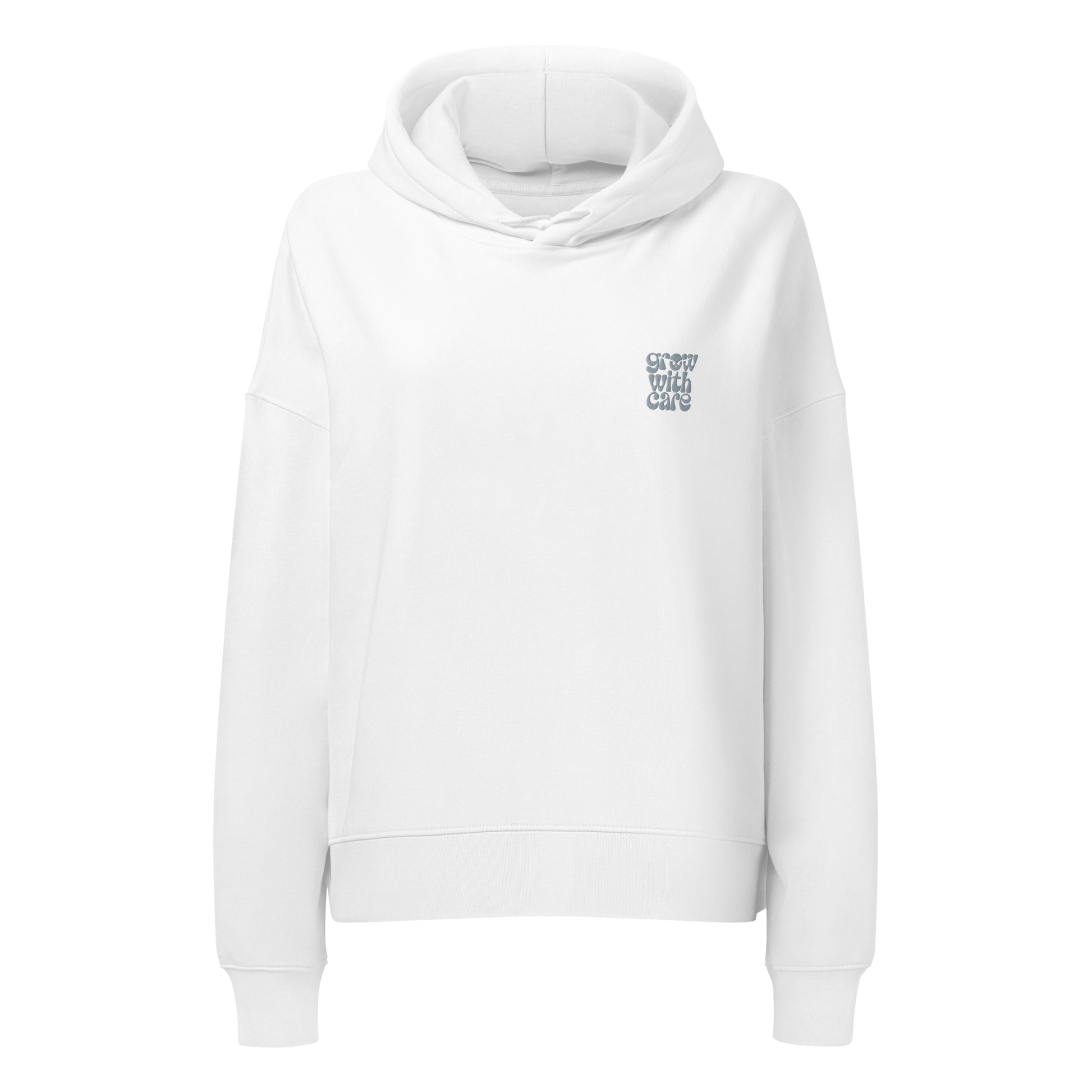 Eco-Friendly Owl Clothing Embroidered Women’s Organic Mid-Weight Hoodie "Grow With Care" Dudeily
