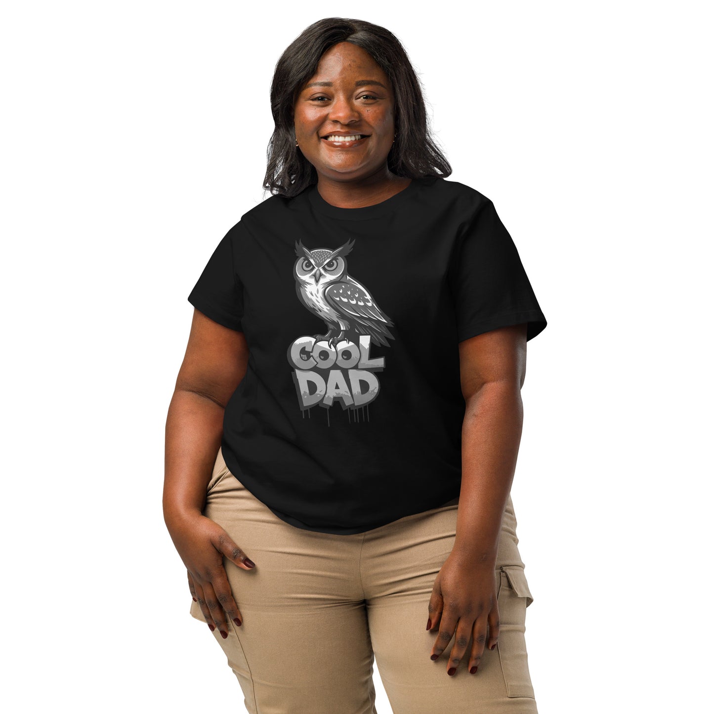 Women’s Organic Ribbed Neck T-Shirt – Sustainable Father’s Day Gift for Owl & Nature Lovers | Dudeily Dudeily