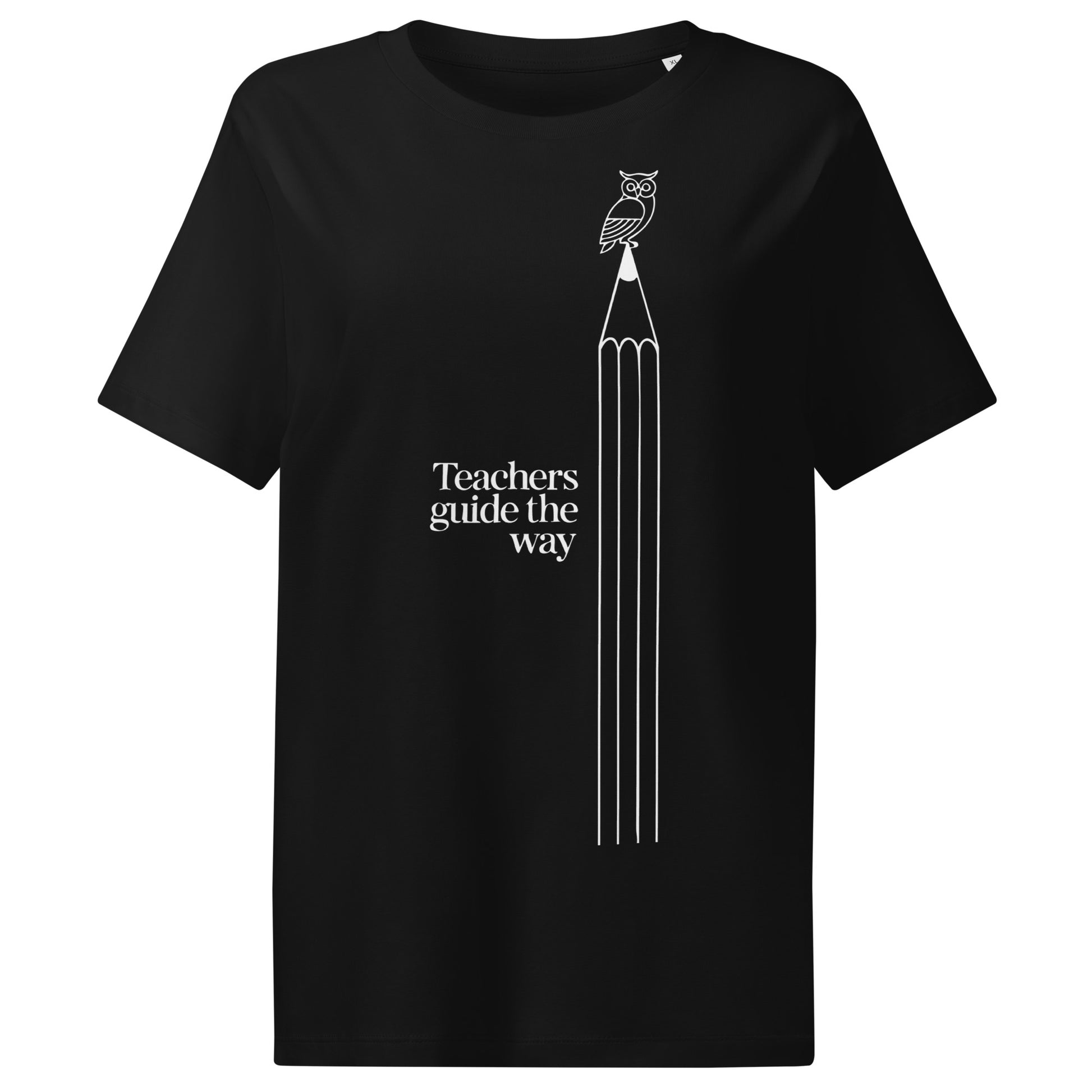 Women’s organic ribbed neck t-shirt Black Dudeily