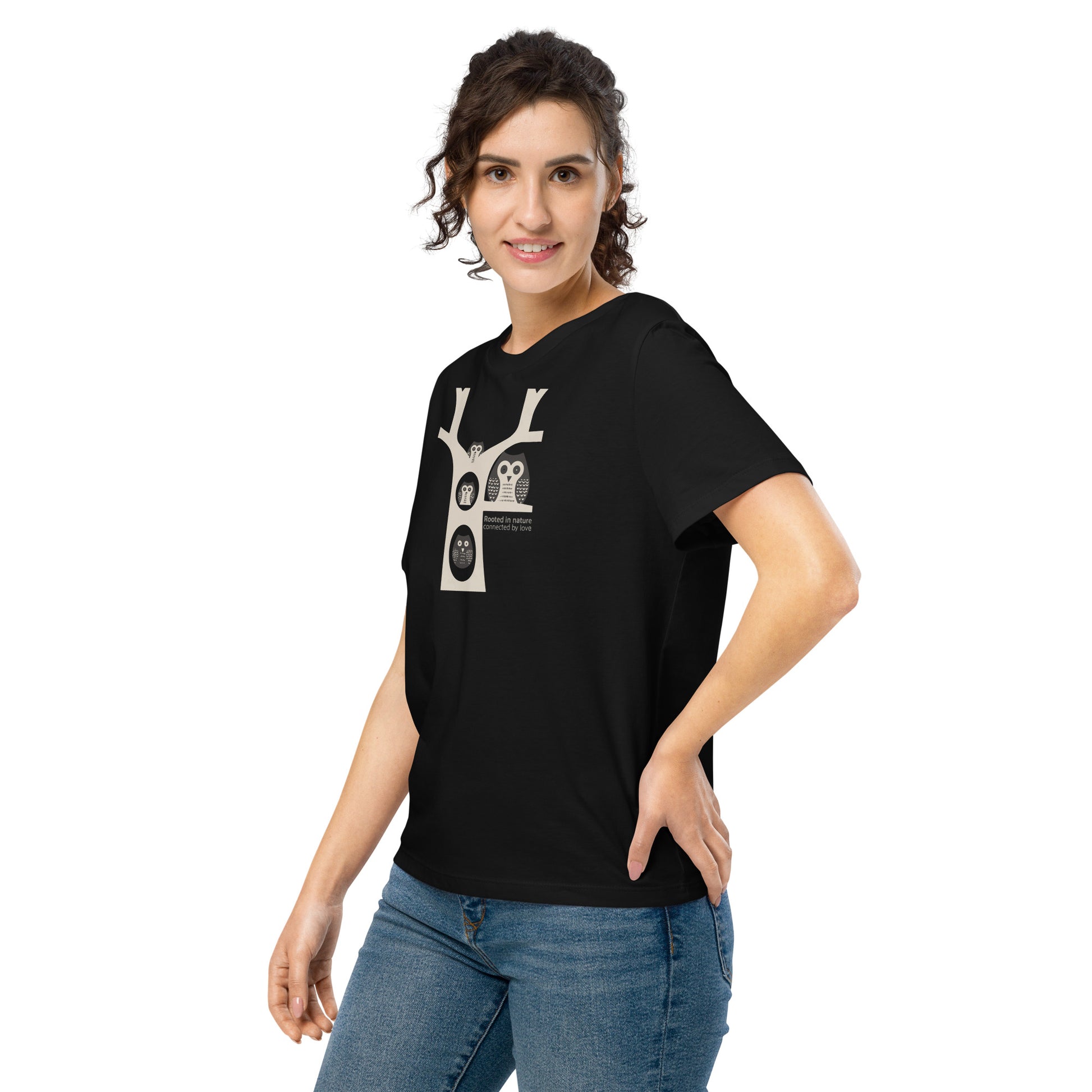 OwlGrace Women’s Organic Ribbed Neck T-Shirt – Sustainable Fashion USA | Family Day Edition Dudeily
