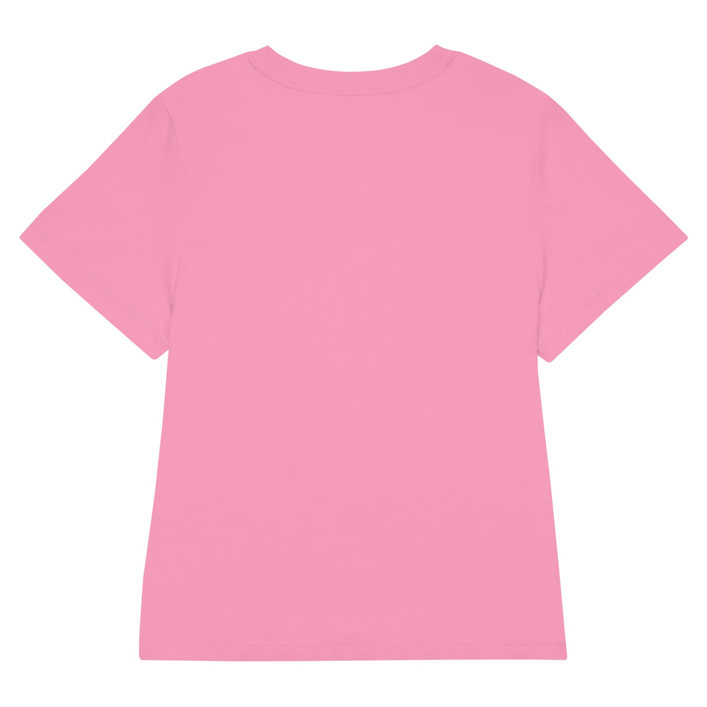 Eco-Friendly Owl Clothing Embroidered Women’s Organic Ribbed Neck T-Shirt "Awaken Gently" Bubble Pink Dudeily