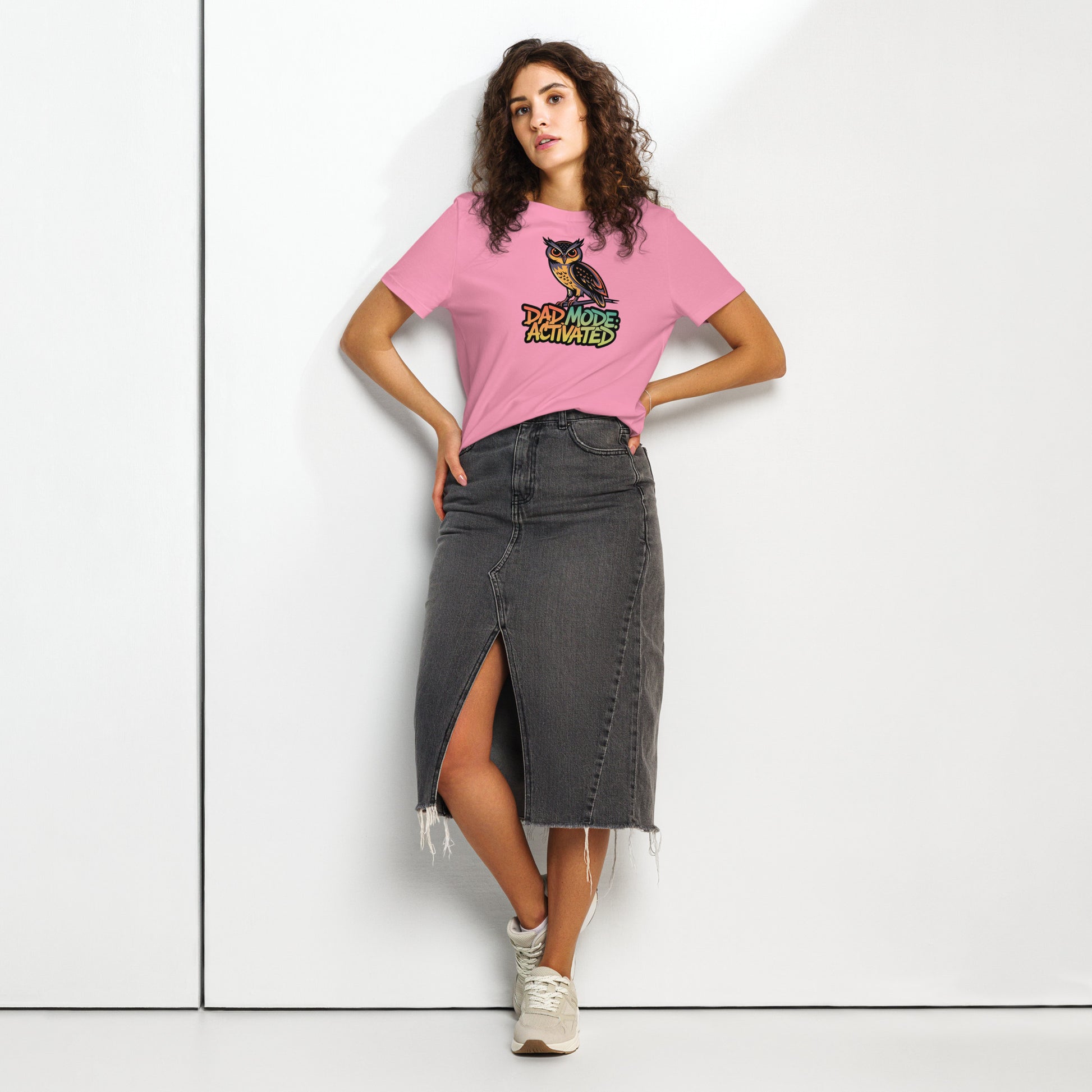 Women’s Organic Ribbed Neck T-Shirt – Owl-Themed Sustainable Fashion for Nature Lovers | Dudeily Dudeily