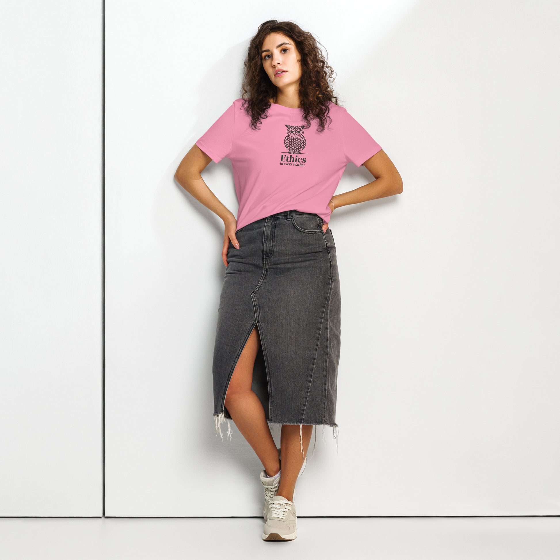 Unisex Staple Eco T-Shirt: 'Ethics in Every Feather' | Sustainable Owl Fashion USA Dudeily