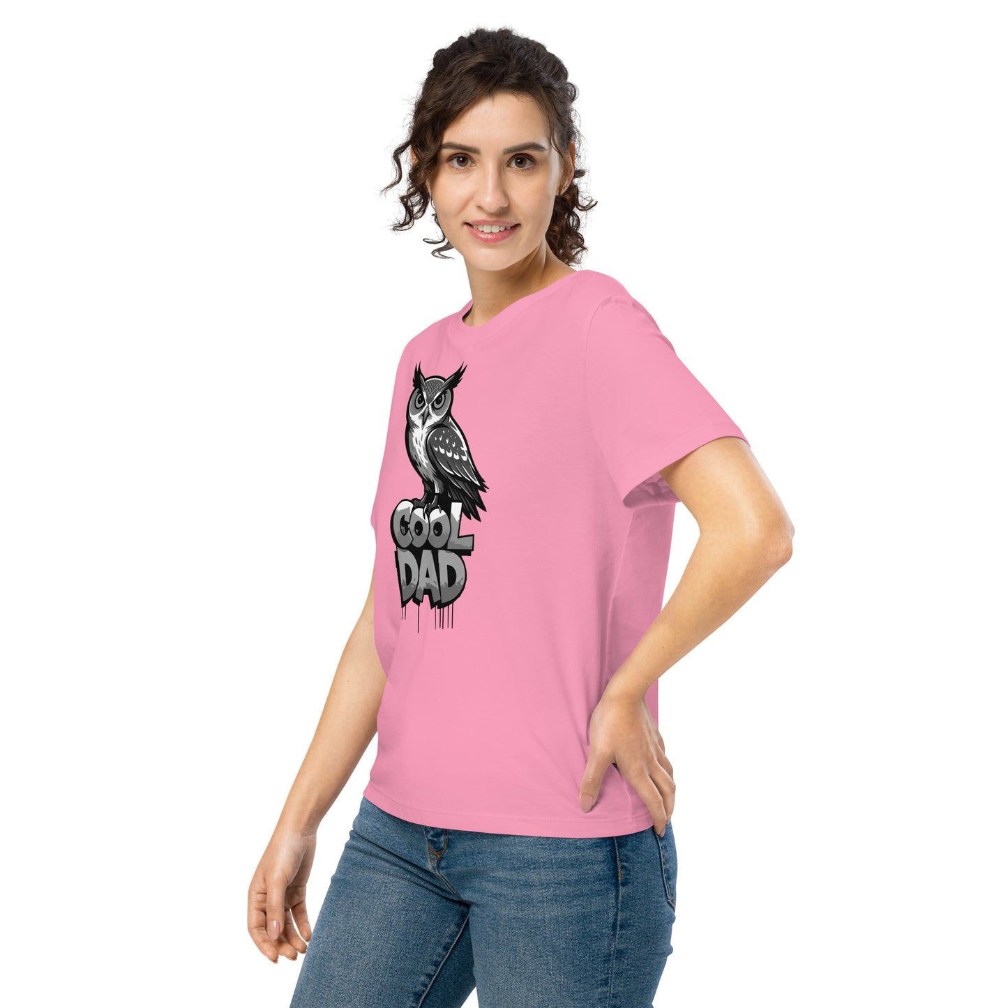 Women’s Organic Ribbed Neck T-Shirt – Sustainable Father’s Day Gift for Owl & Nature Lovers | Dudeily Dudeily