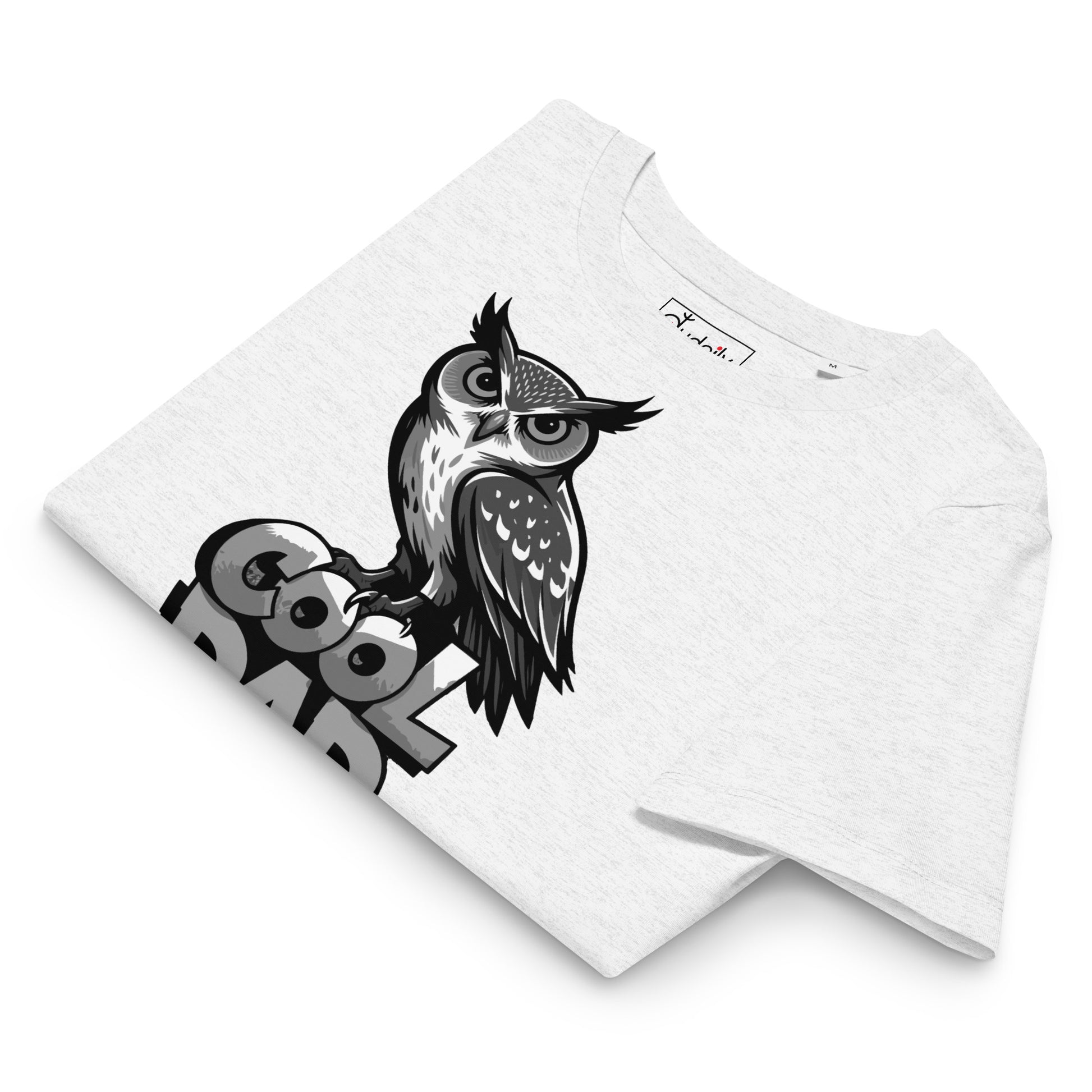 Women’s Organic Ribbed Neck T-Shirt – Sustainable Father’s Day Gift for Owl & Nature Lovers | Dudeily Dudeily