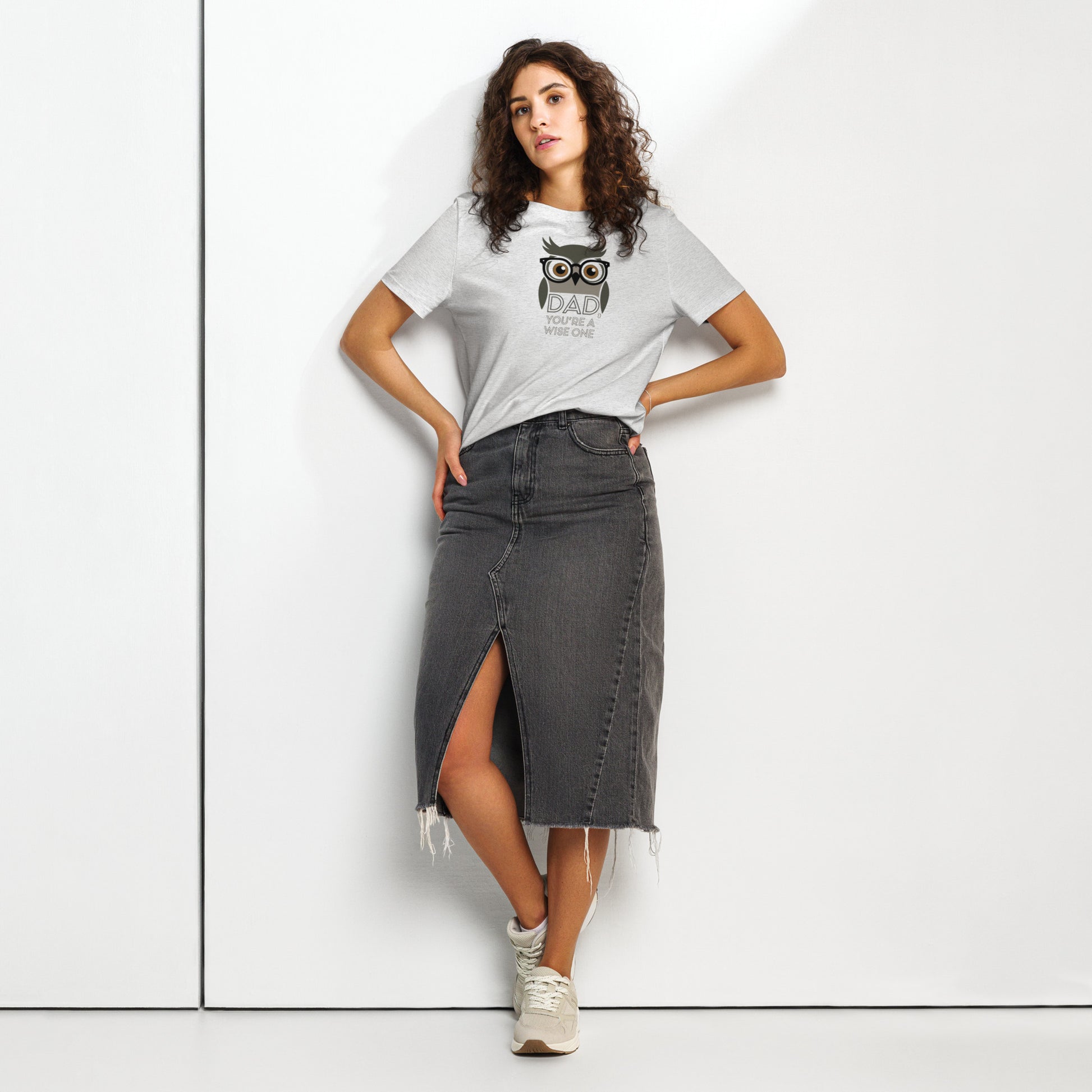 Women’s Organic Ribbed Neck T-Shirt –Owl Themed Eco-Friendly, Sustainable Fashion by Dudeily Dudeily
