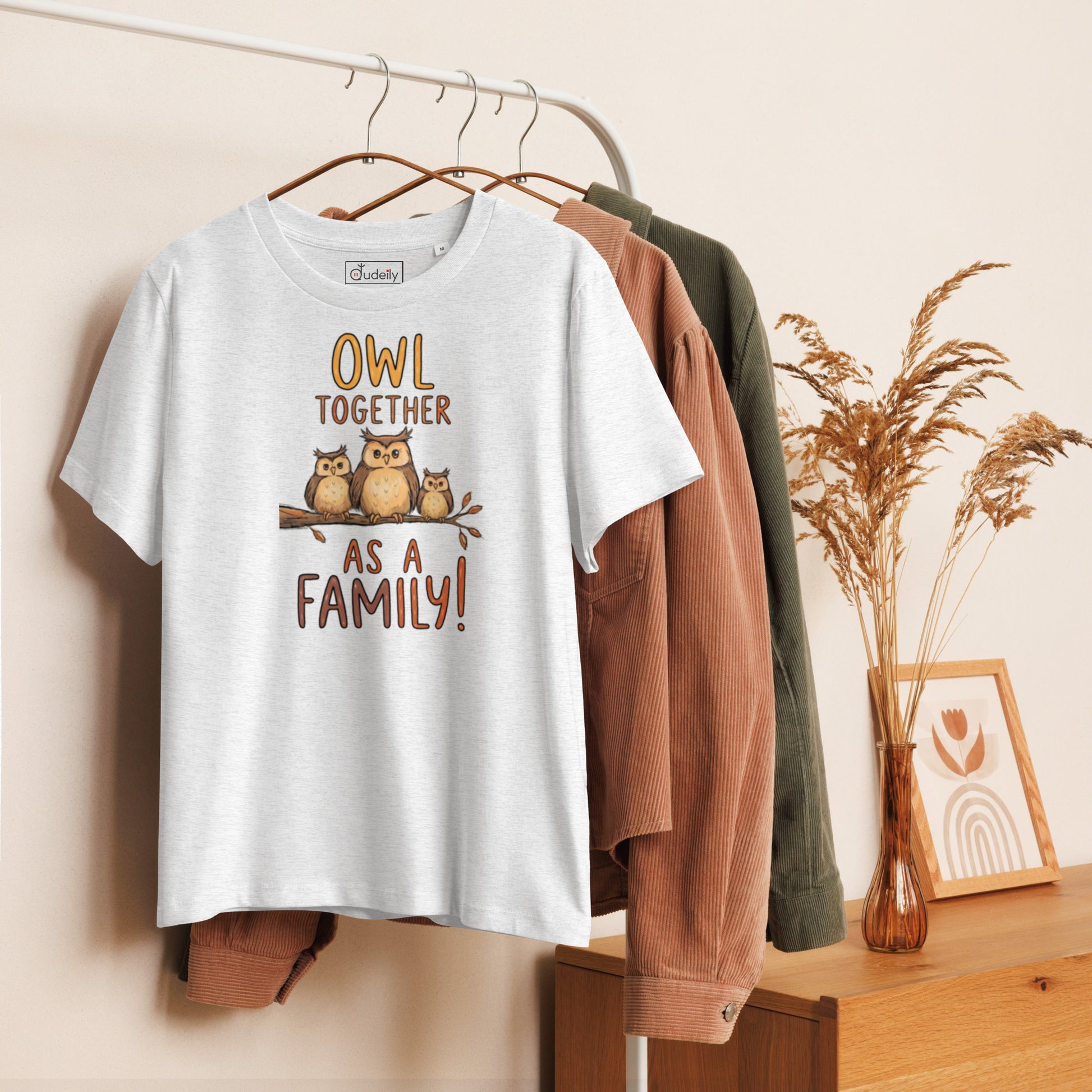 Women’s Ribbed Neck T-Shirt – OwlChic Sustainable Fashion for Effortless Family Day Style Dudeily