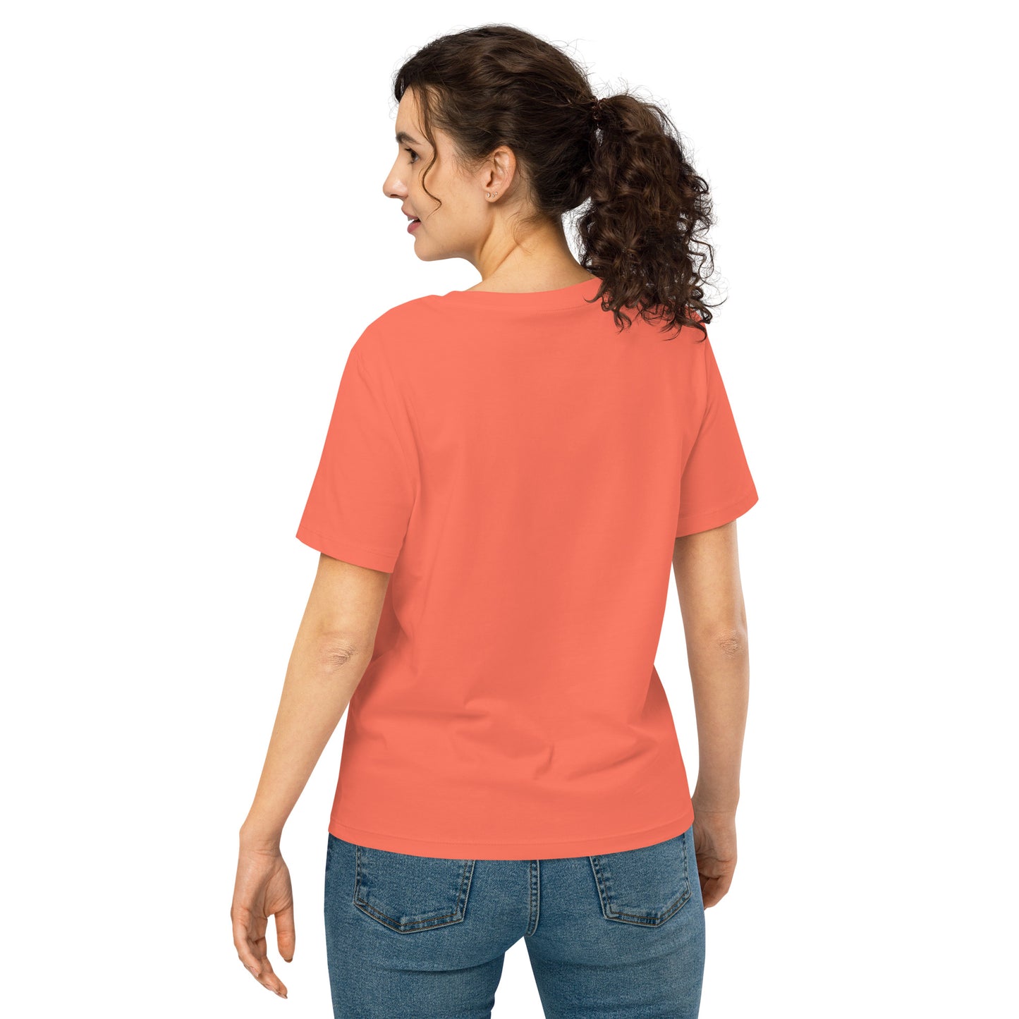 Eco-Friendly Owl Clothing Embroidered Women’s Organic Ribbed Neck T-Shirt "Grow With Care" Dudeily