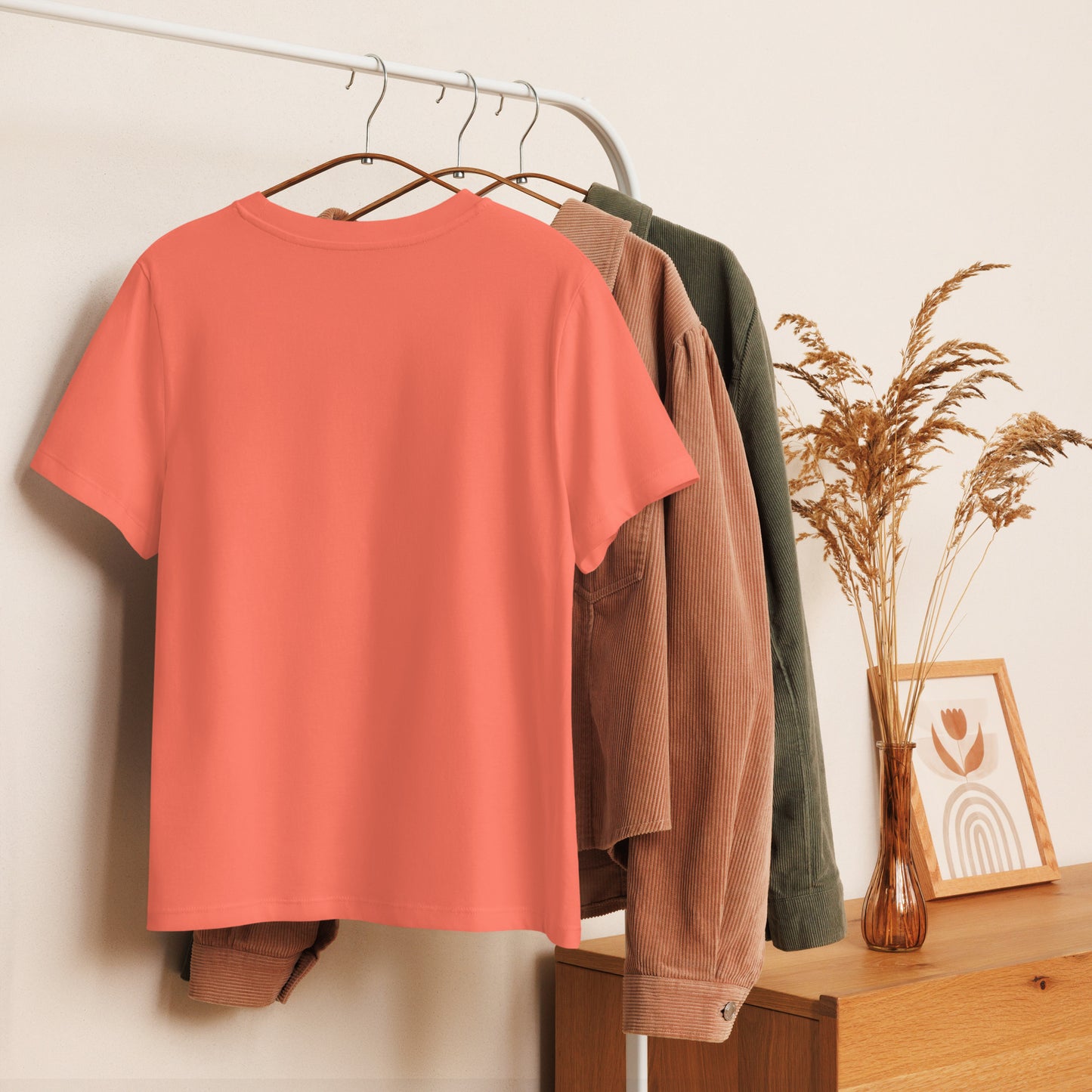 Women’s organic ribbed neck t-shirt Dudeily